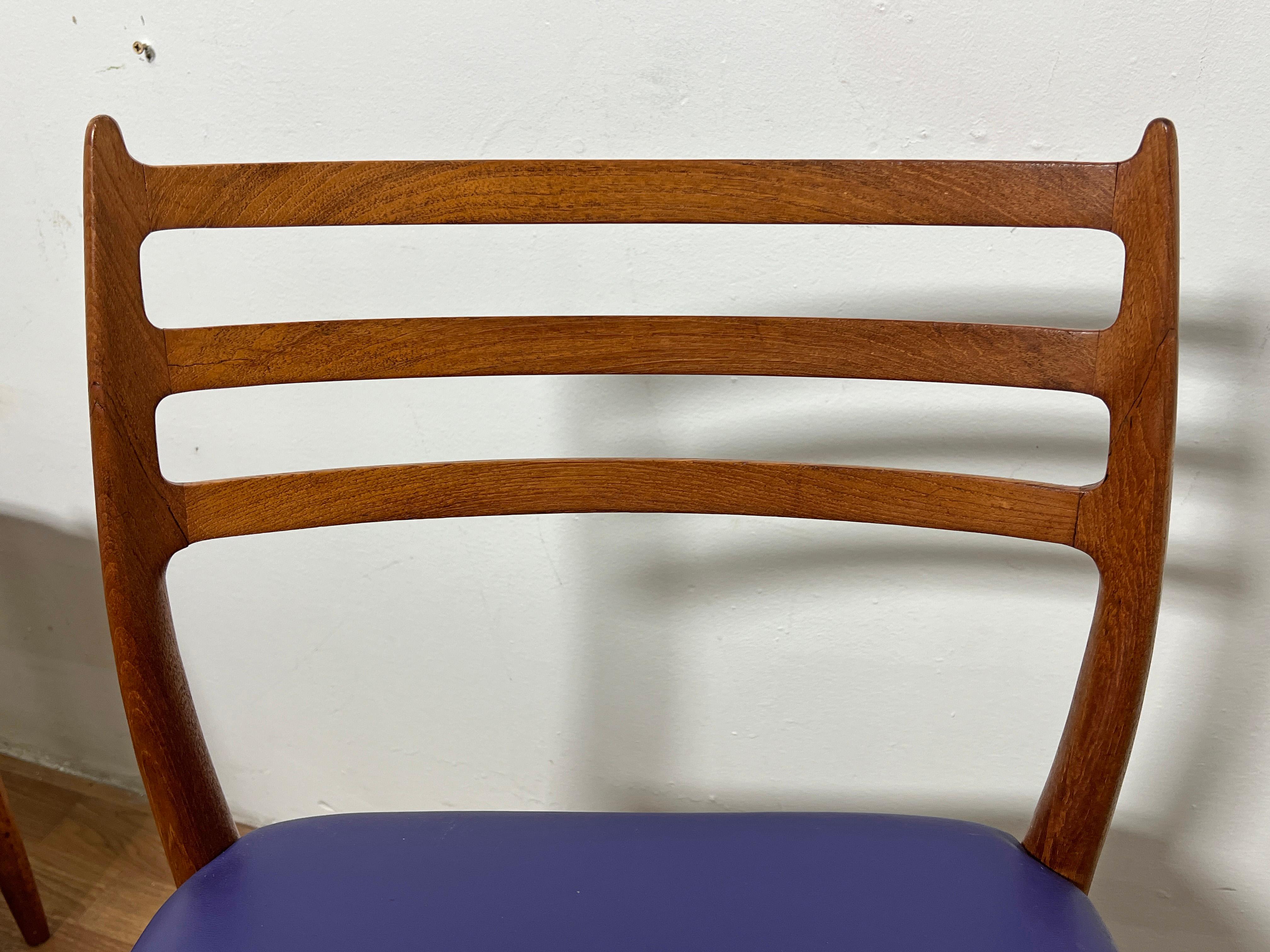Set of Six Niels Moller for JL Moller Teak 