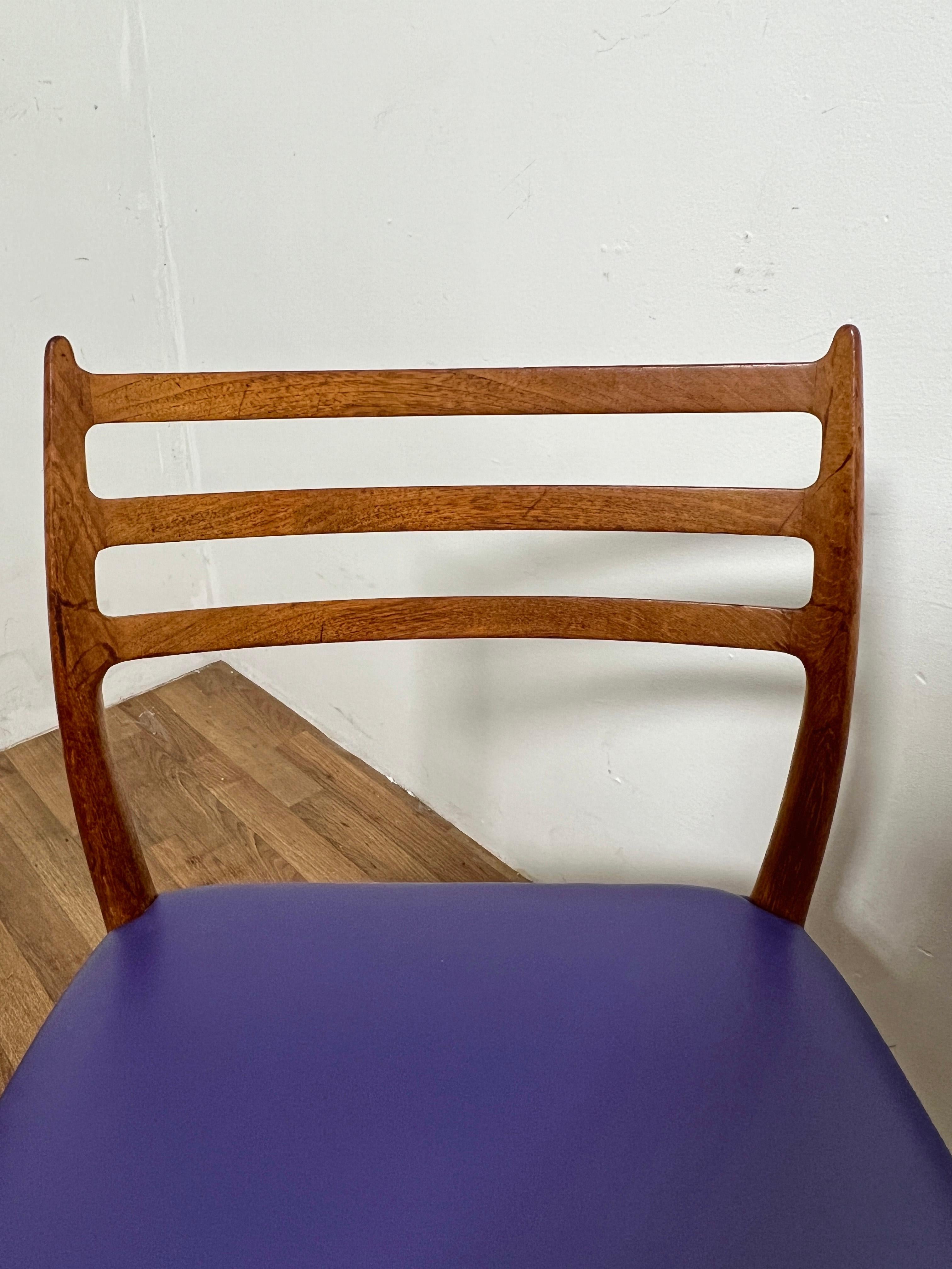 Scandinavian Modern Set of Six Niels Moller for JL Moller Teak 