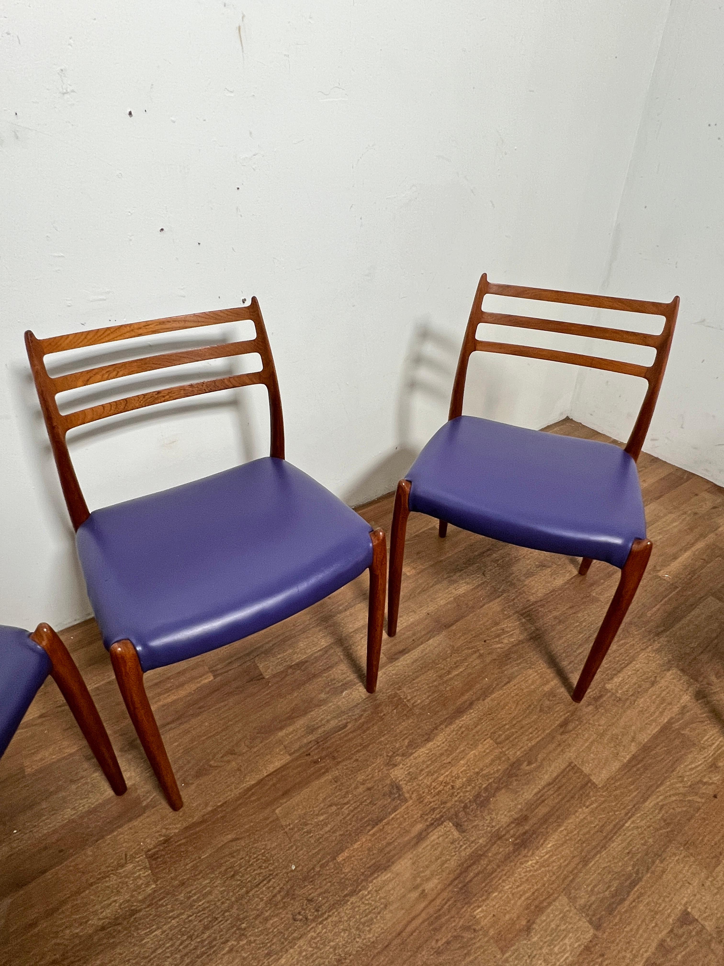 Danish Set of Six Niels Moller for JL Moller Teak 