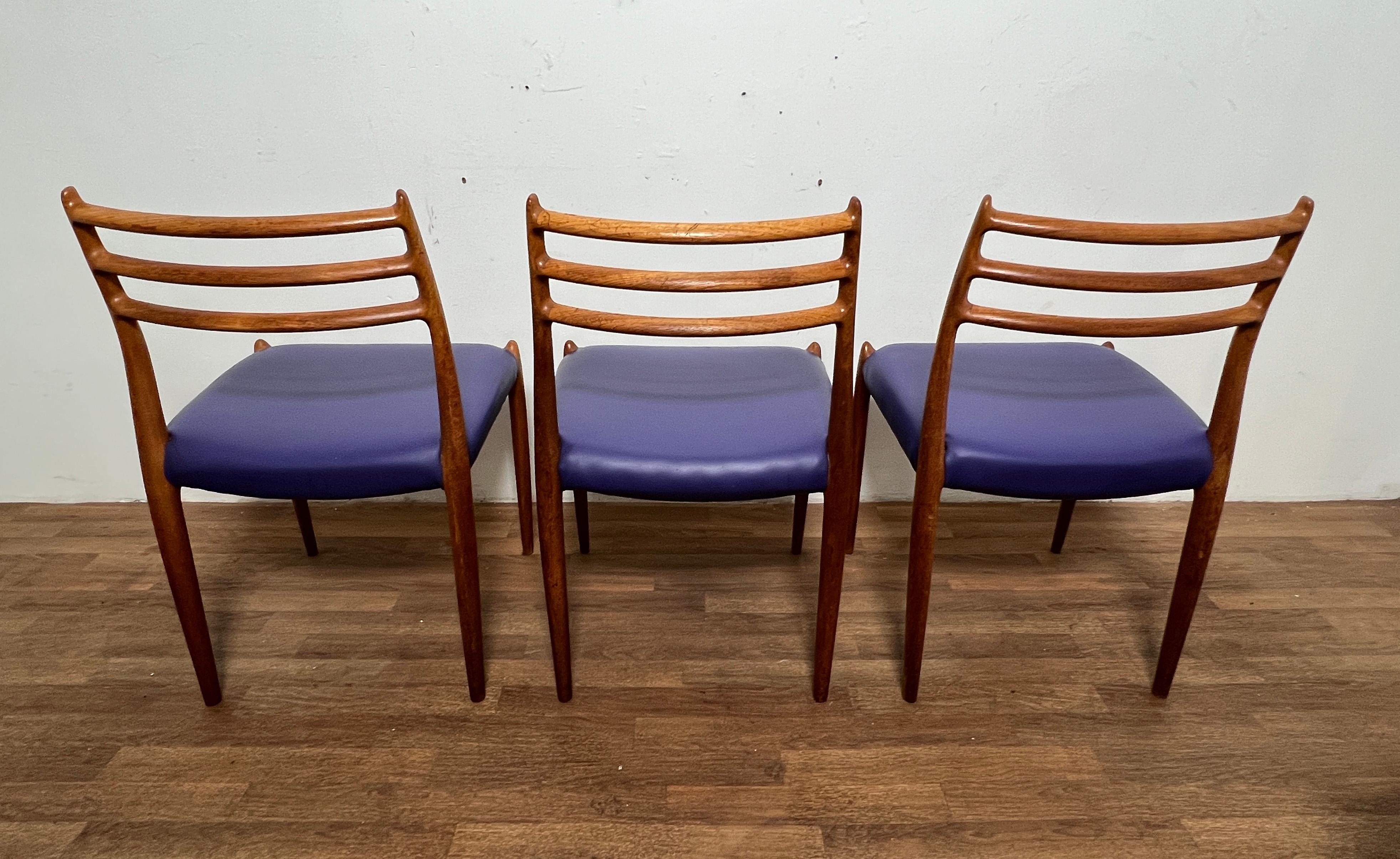 Set of Six Niels Moller for JL Moller Teak 