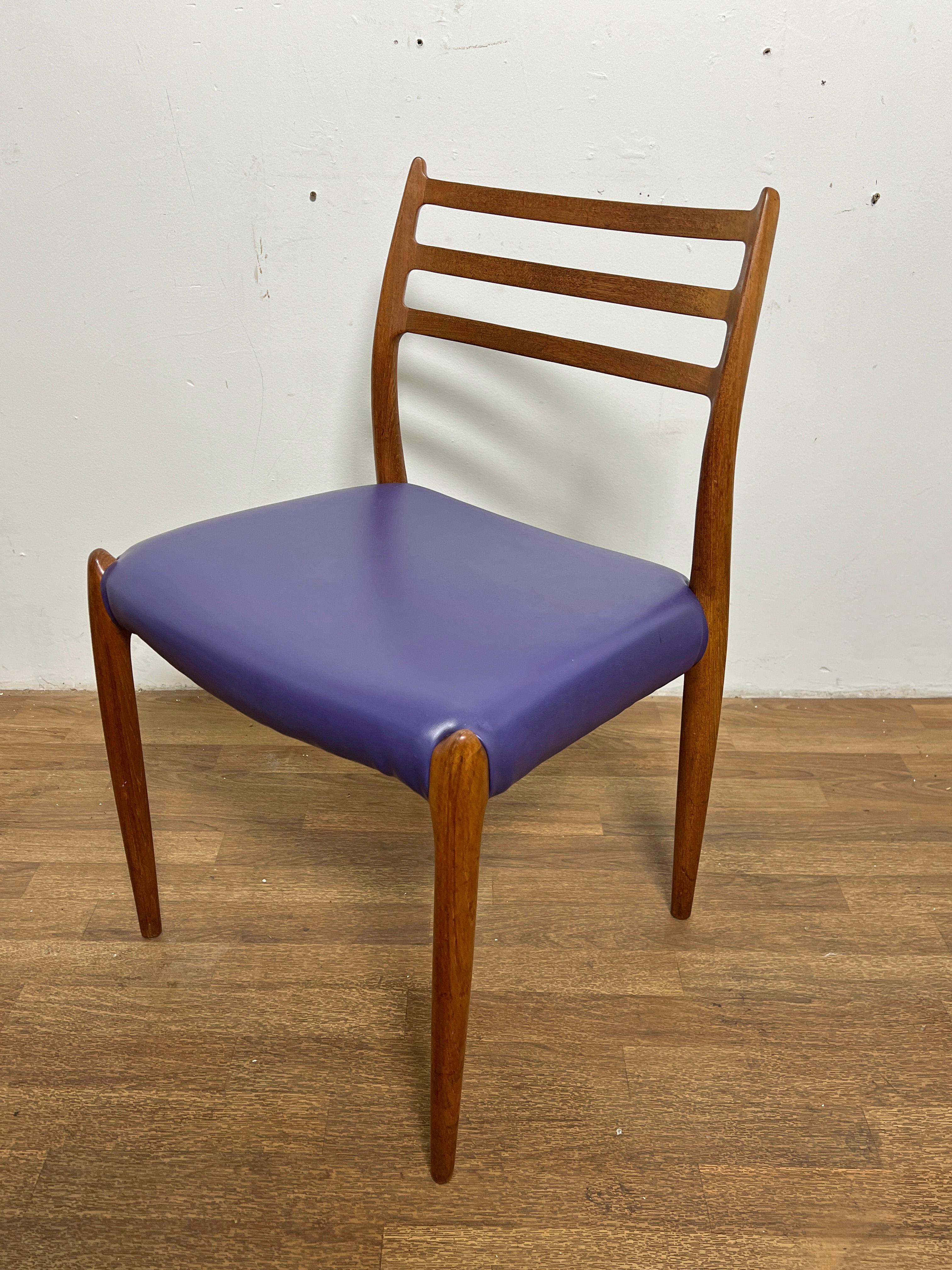 Upholstery Set of Six Niels Moller for JL Moller Teak 