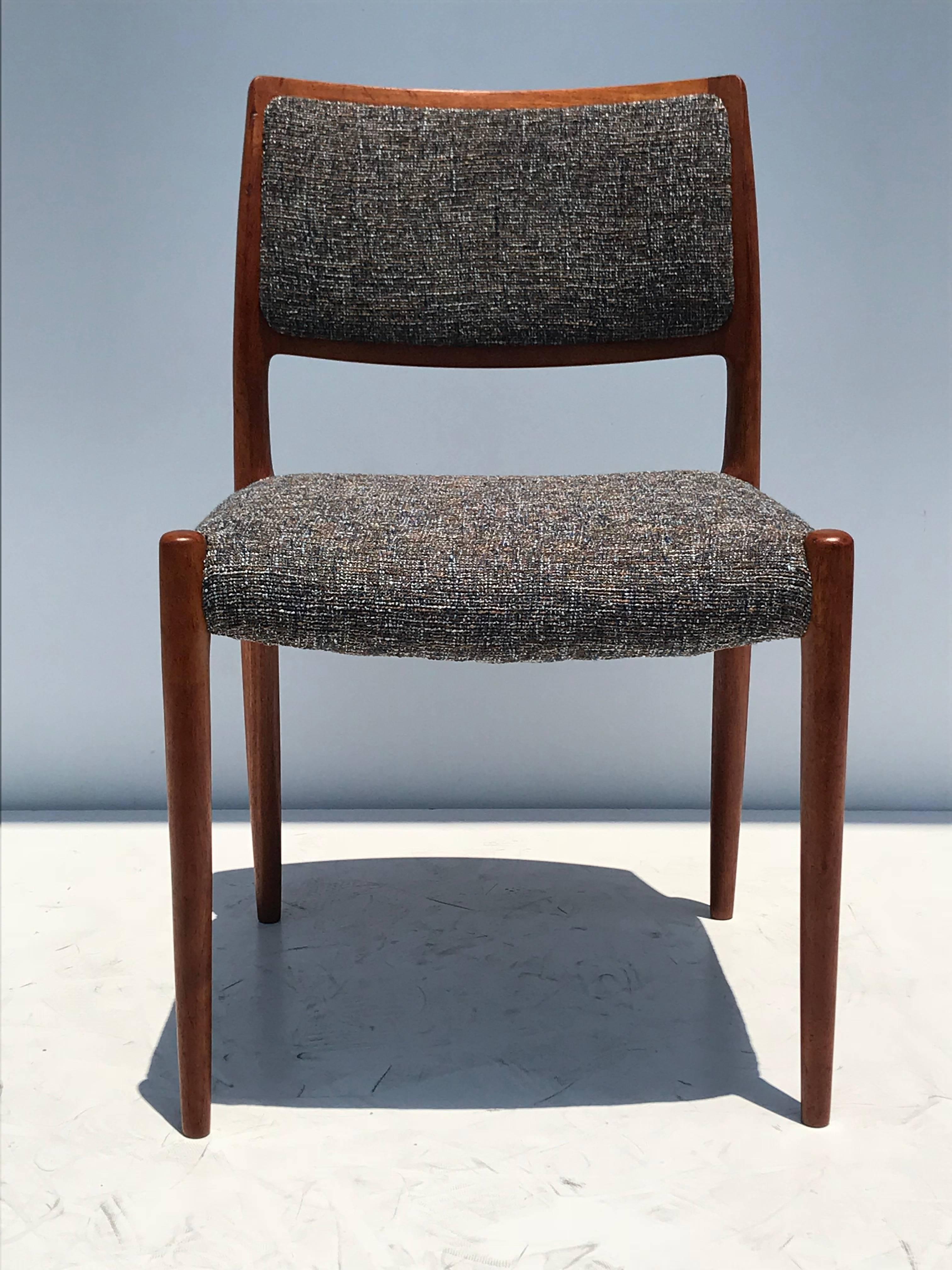 Danish Set of Six Niels Moller Teak Chairs