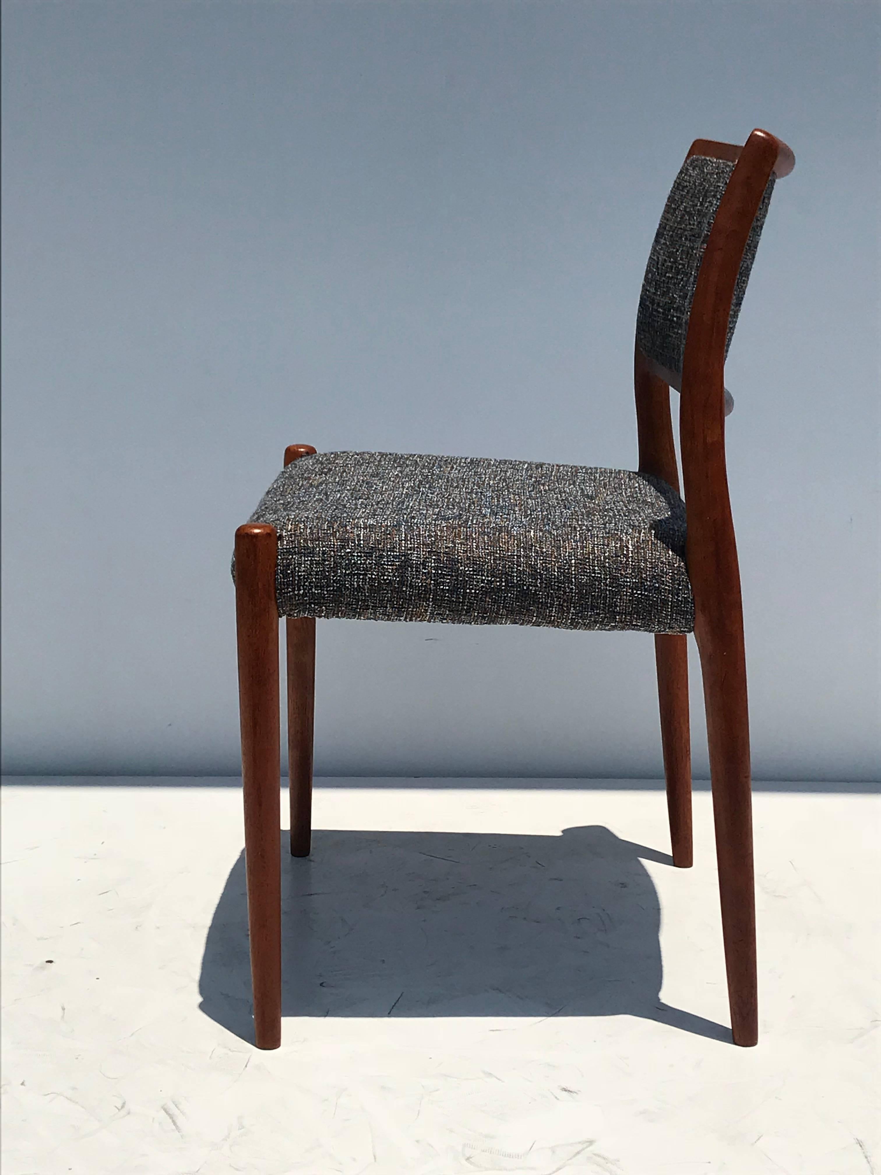 Mid-20th Century Set of Six Niels Moller Teak Chairs