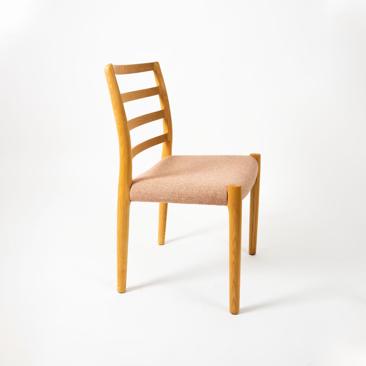 Mid-Century Modern Set of Six Niels O Møller Chairs No.85 in Oak