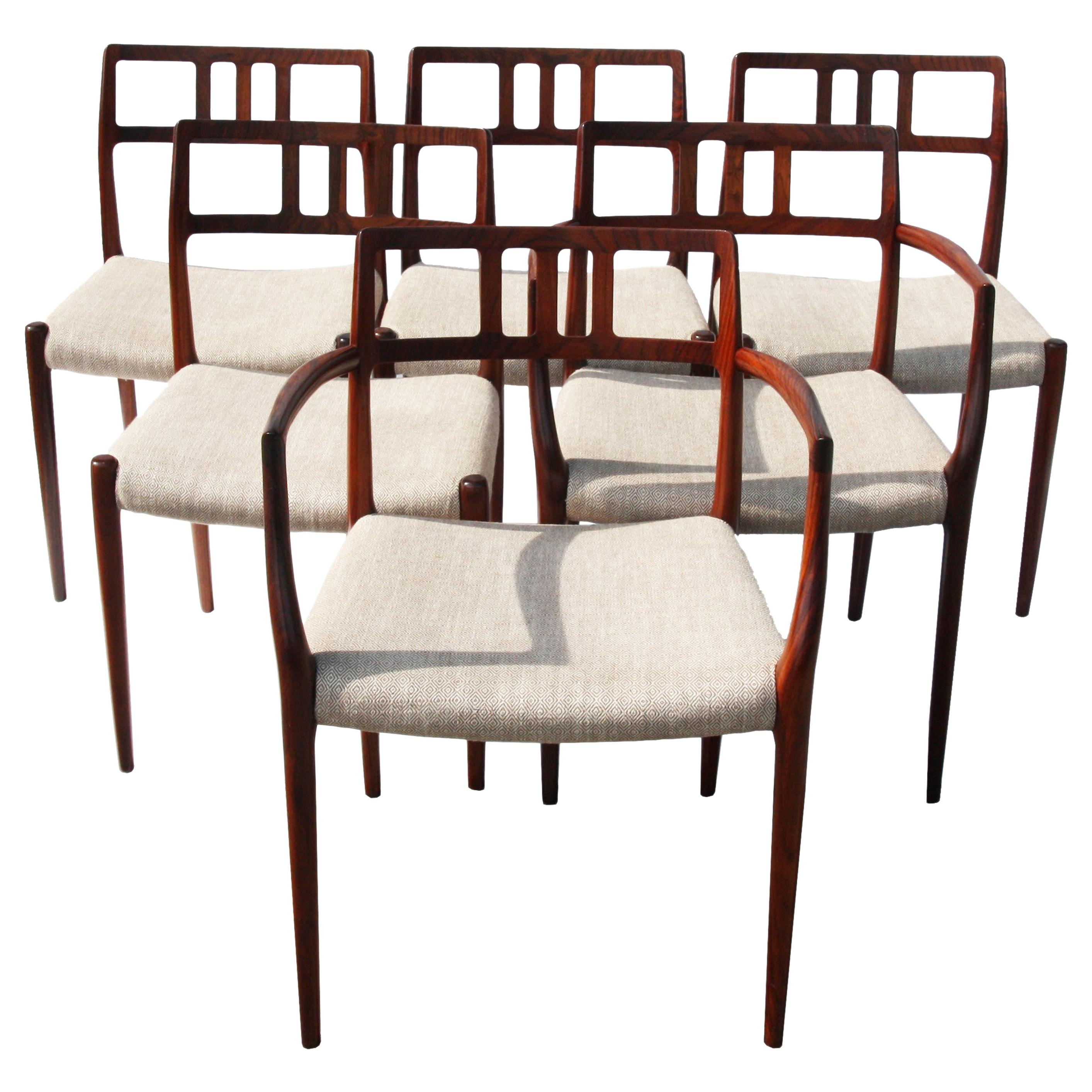 Set of Six Niels Otto Moller Dining Chairs