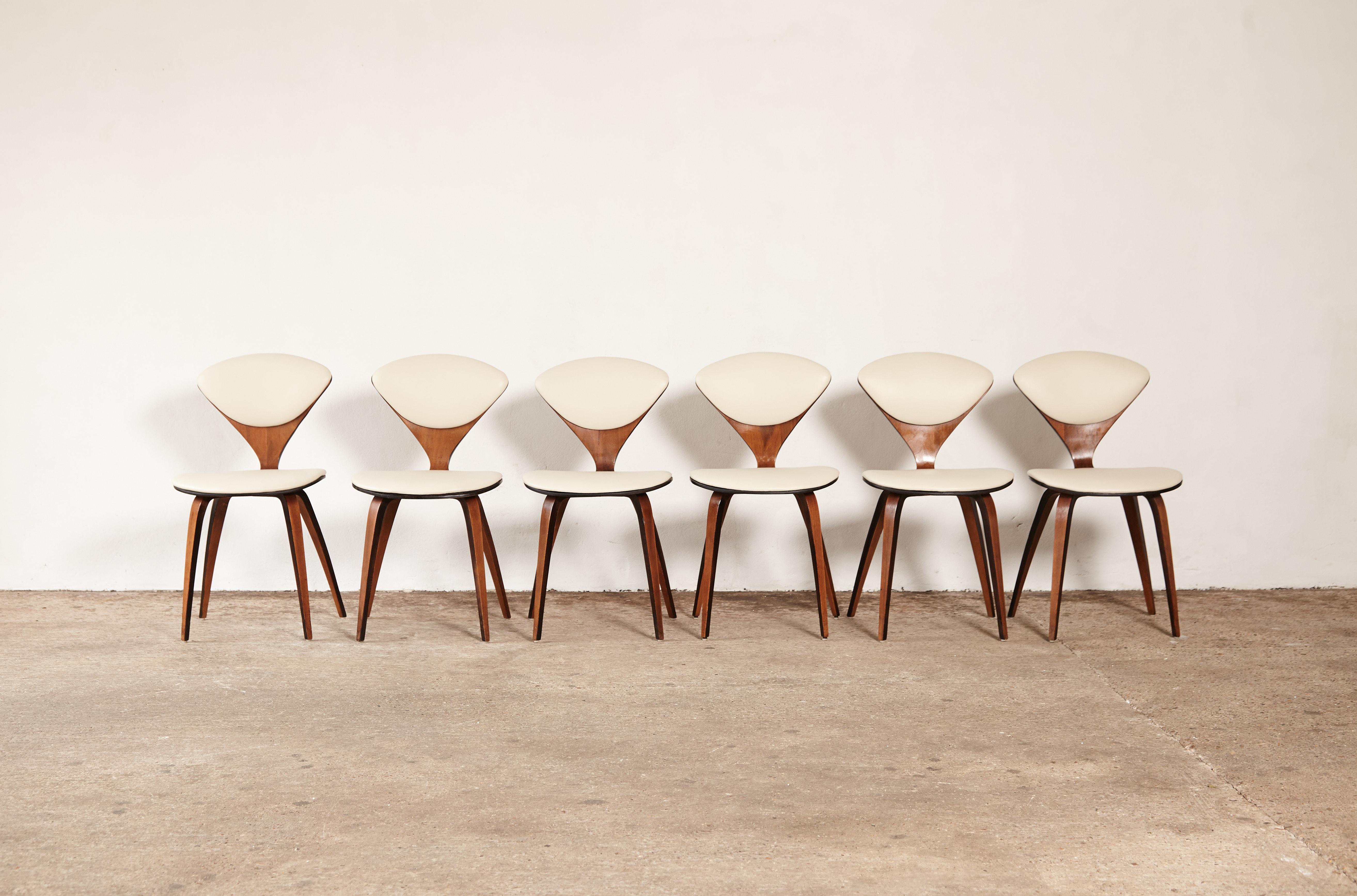 A set of six original Norman Cherner pretzel dining chairs, made by Plycraft, USA in the 1960s. Bentwood frames. Newly upholstered in ivory vinyl.    Fast shipping worldwide.




UK customers please note:    displayed prices do not include VAT.


  