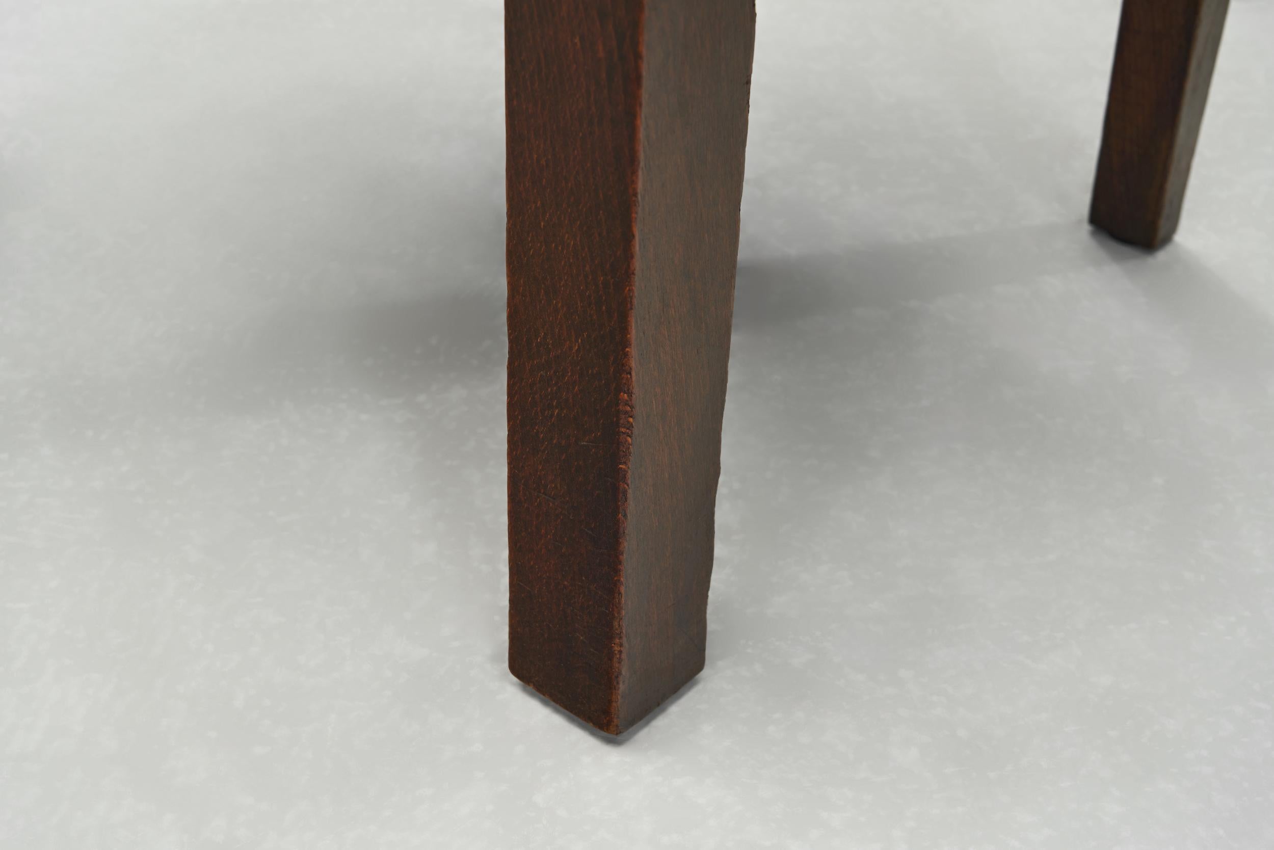 Set di sei sedie da pranzo in Oak e Mohair di Etienne Kohlmann, Francia anni '30 in vendita 9