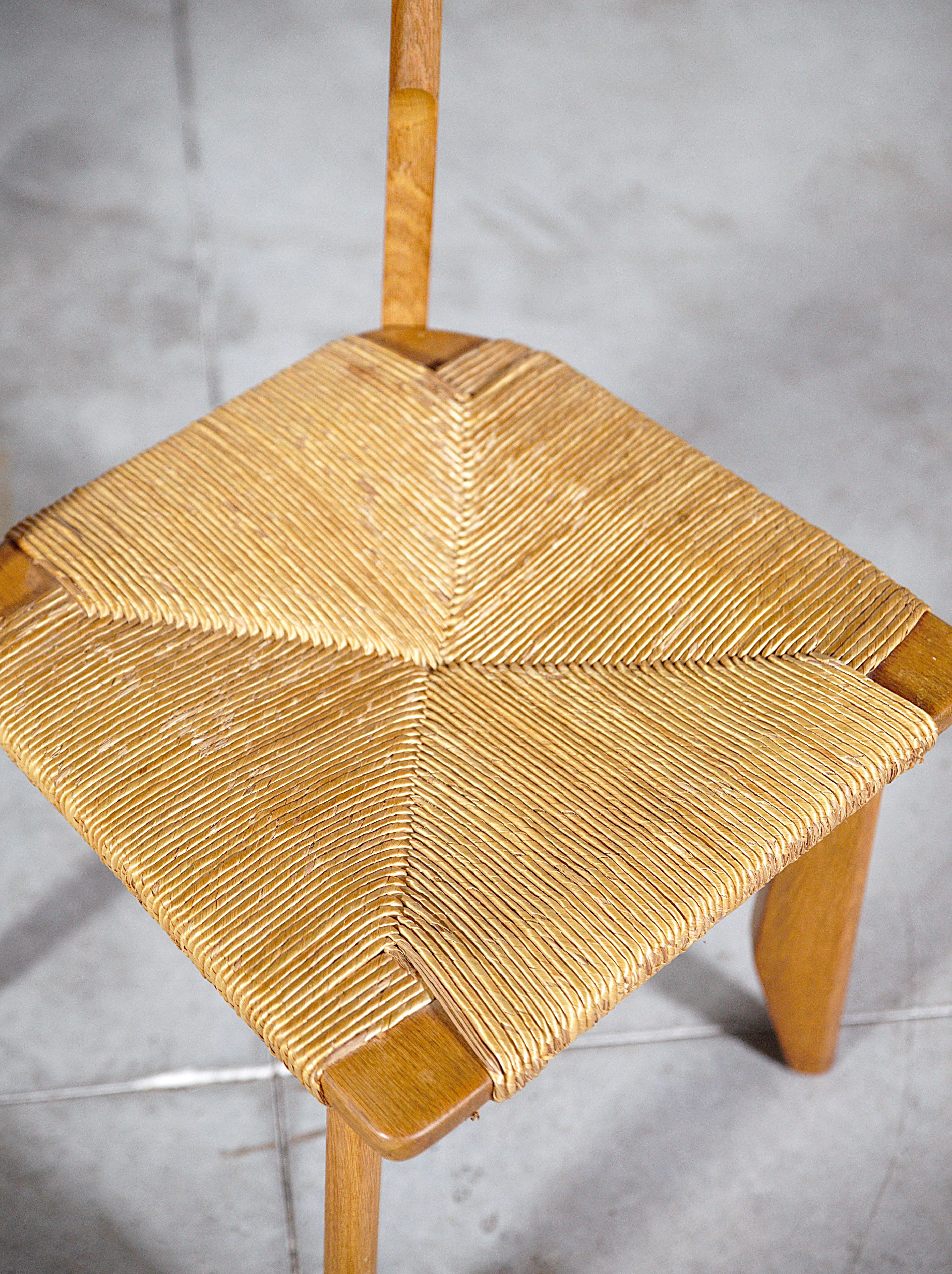 Set of Six Oak and Rush 