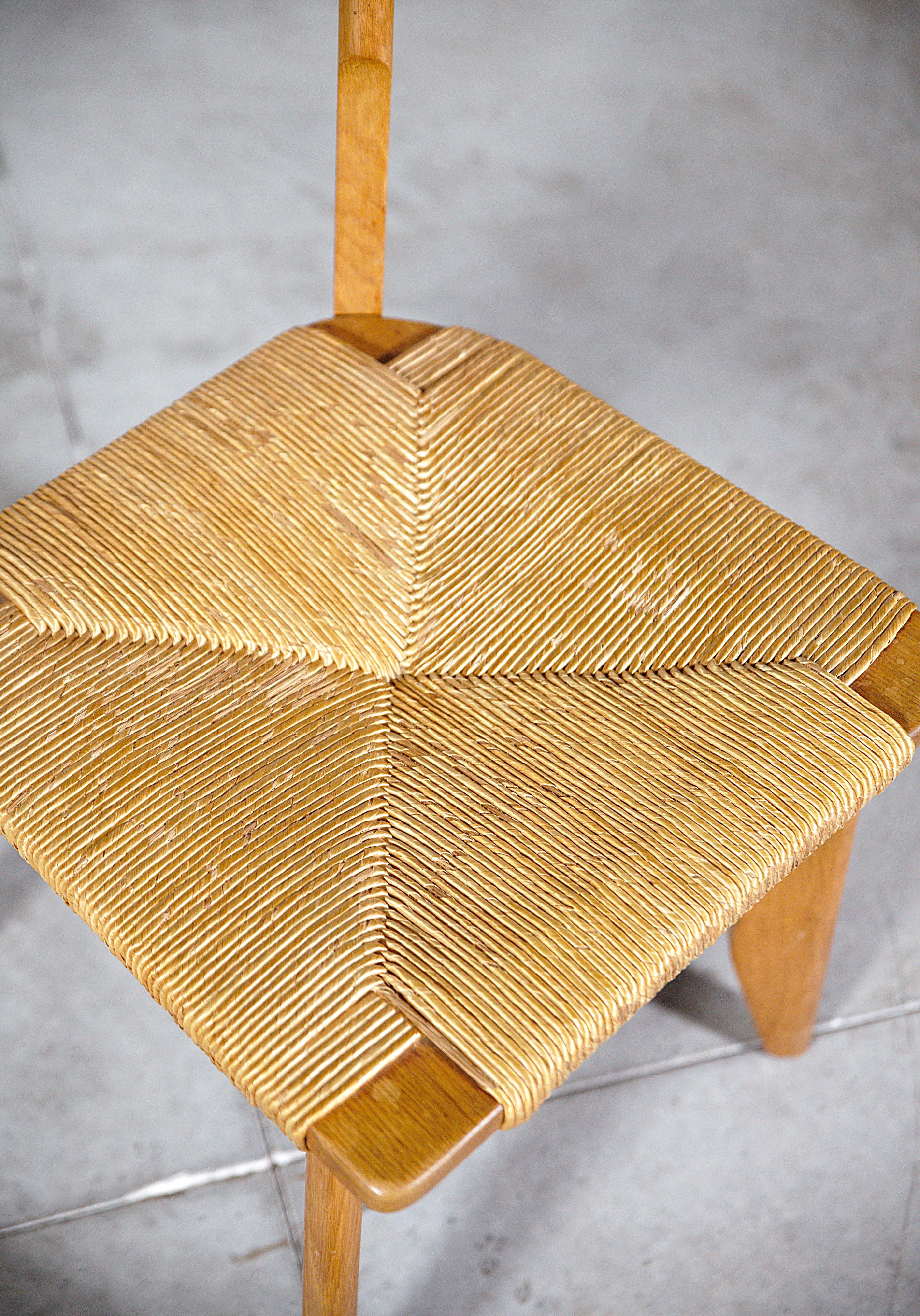 Set of Six Oak and Rush 