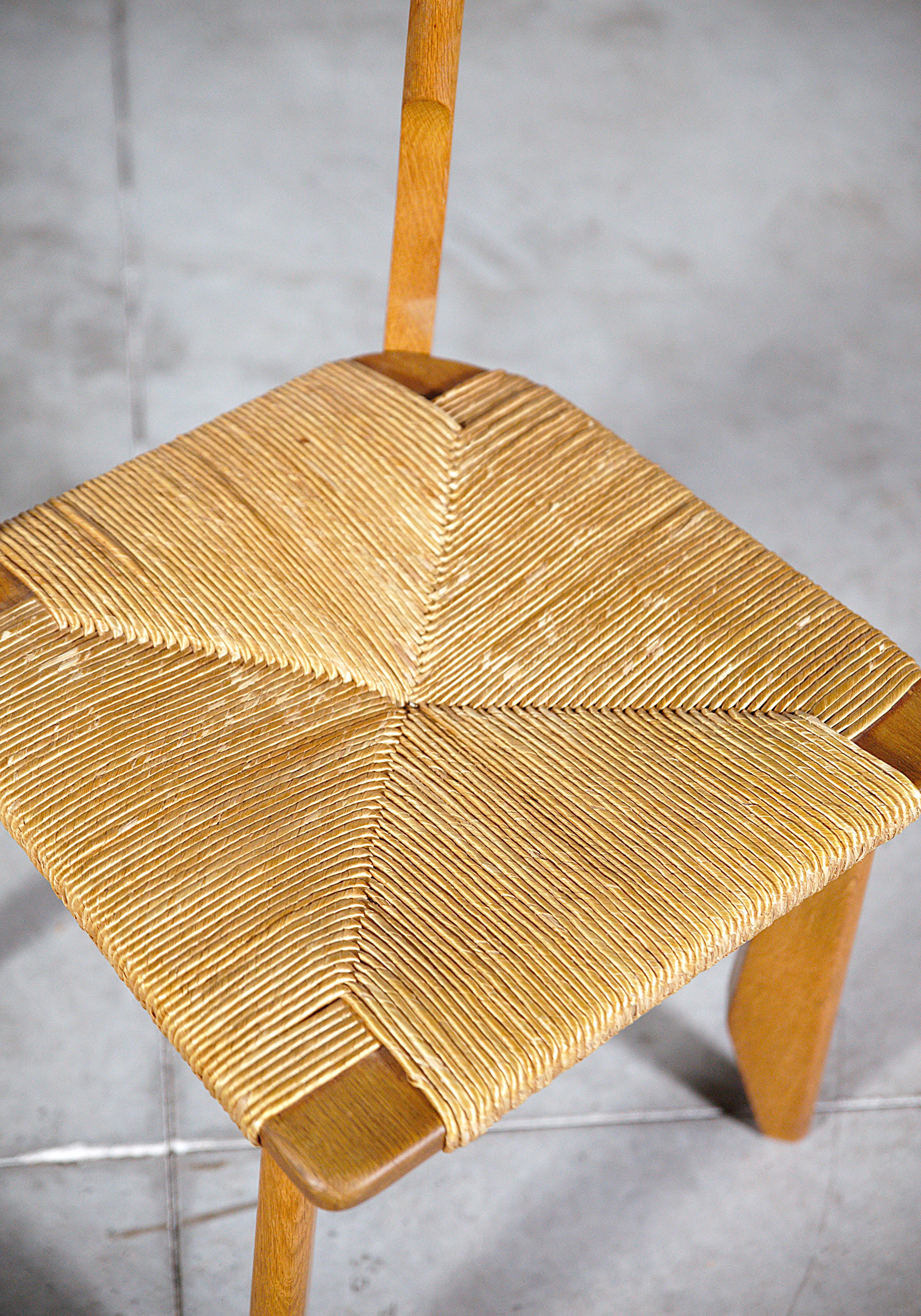 Set of Six Oak and Rush 