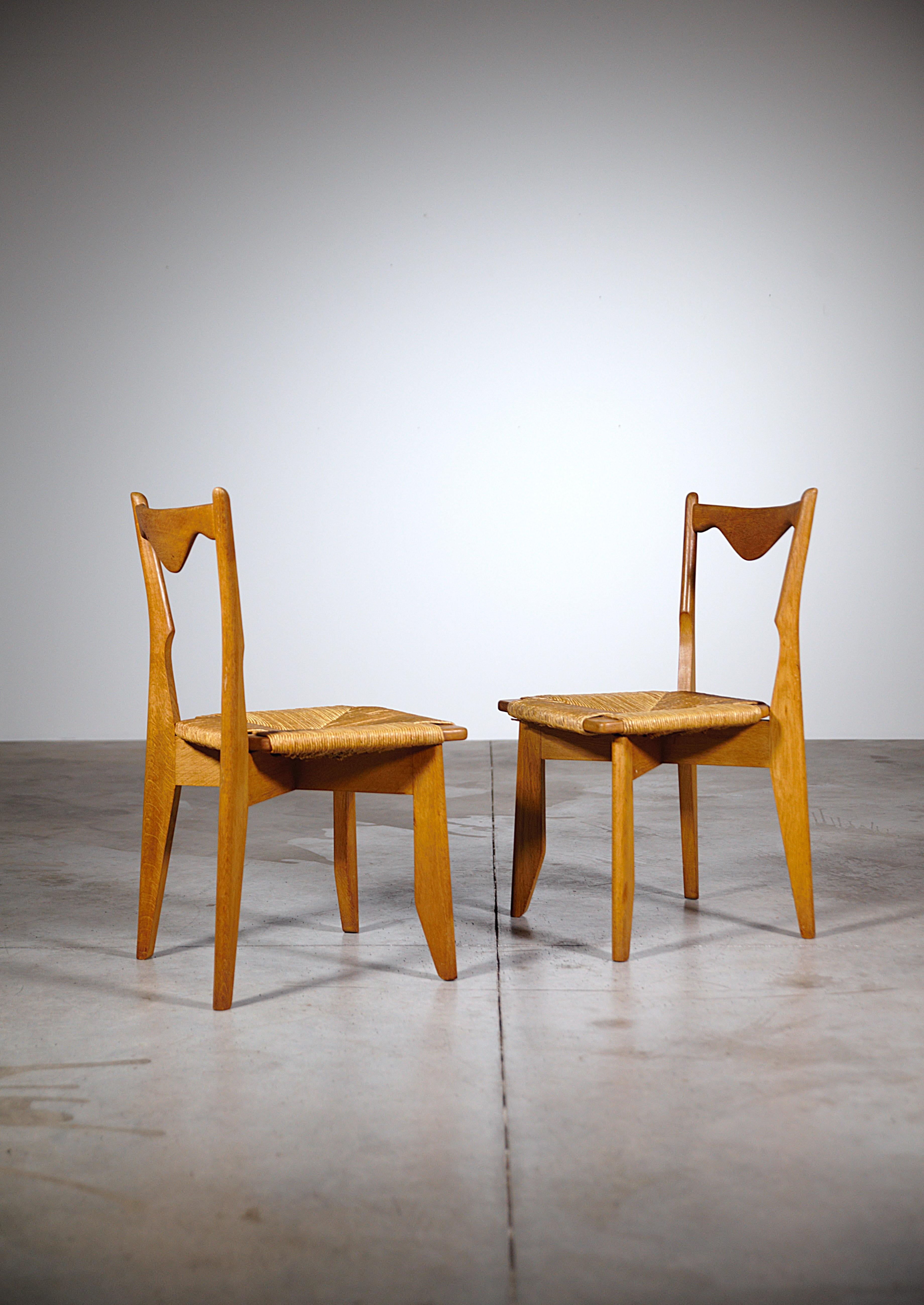 Set of Six Oak and Rush 