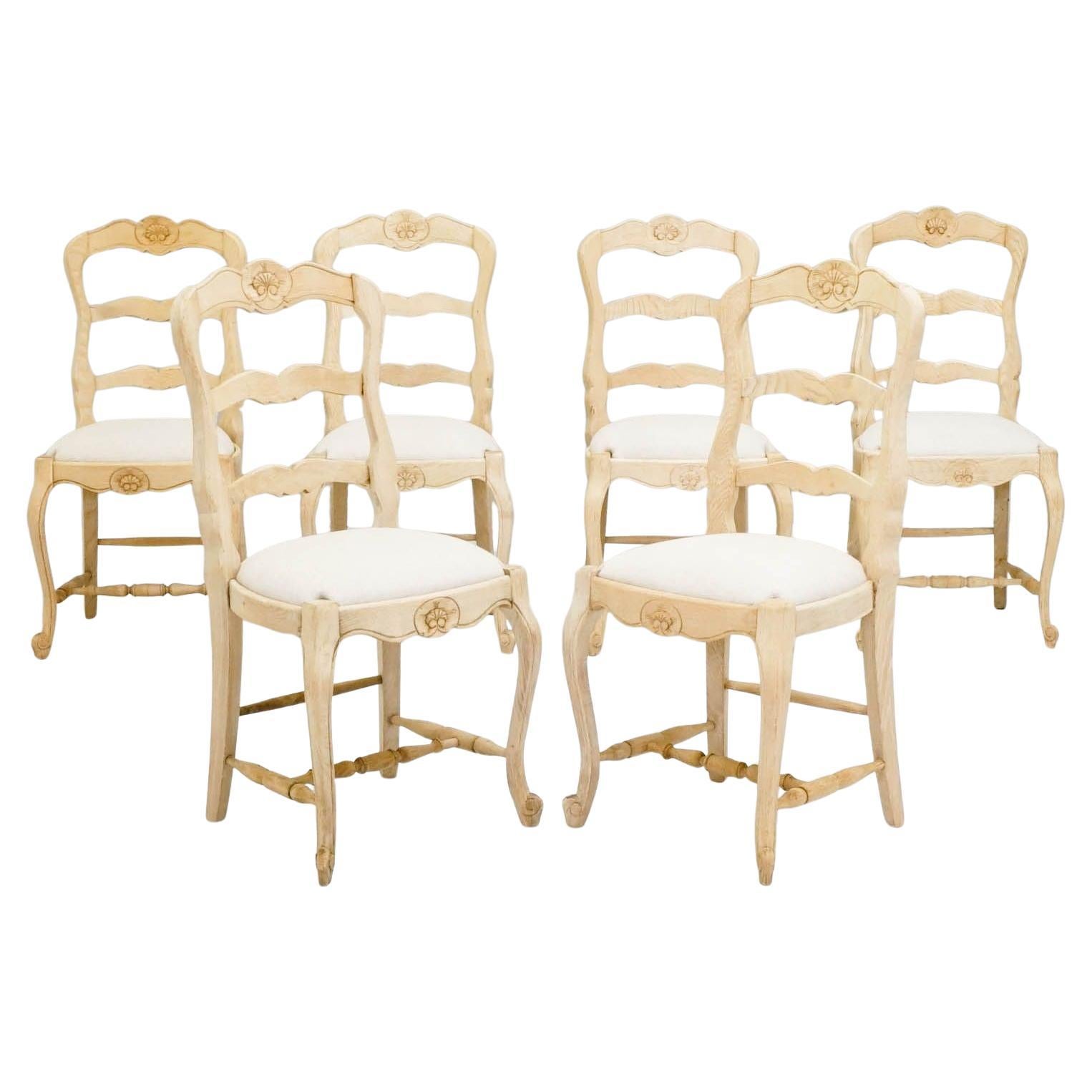 Set of Six Oak Cafe Chairs