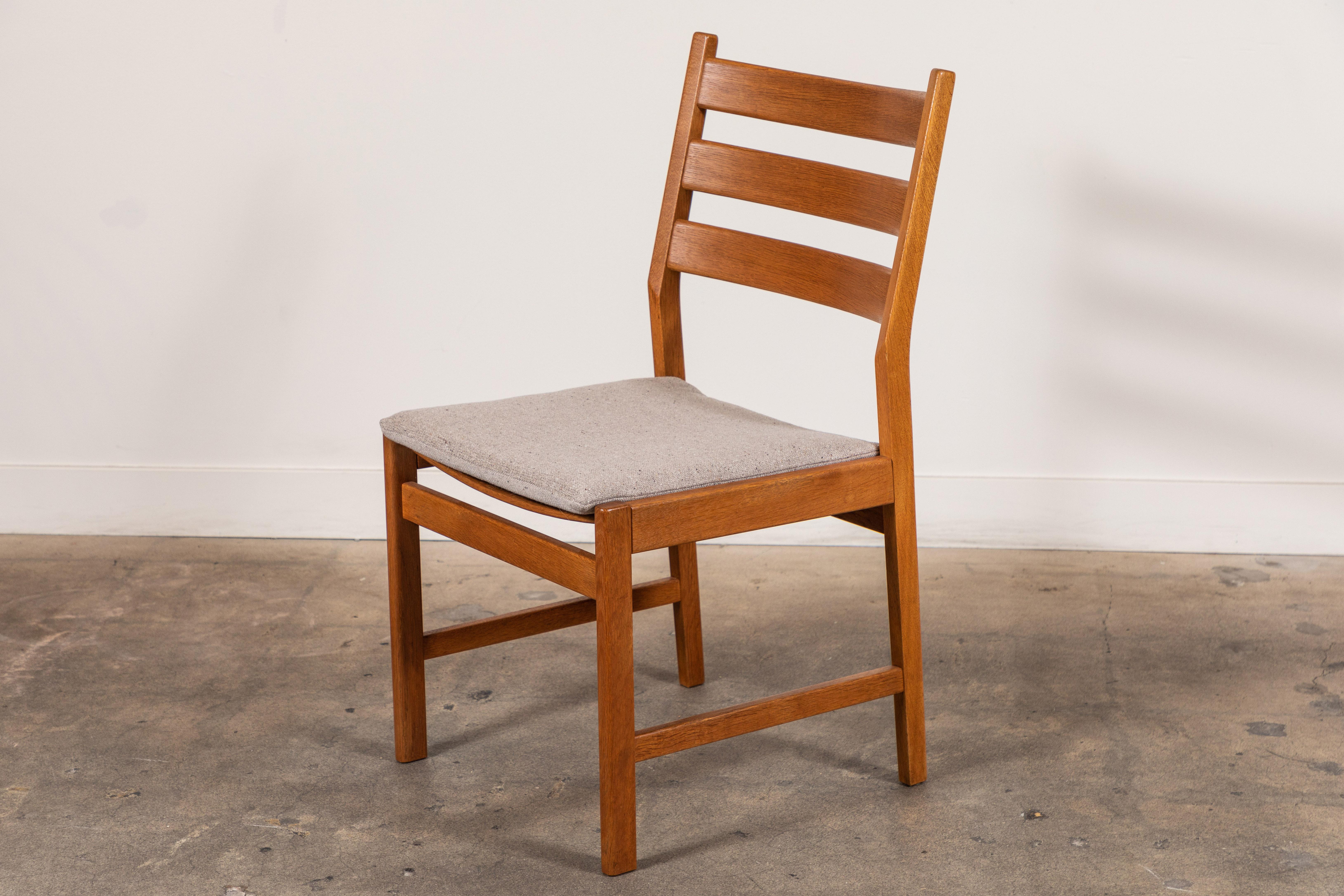 Set of six oak dining chairs by Kurt Ostevig for KP Mobler.