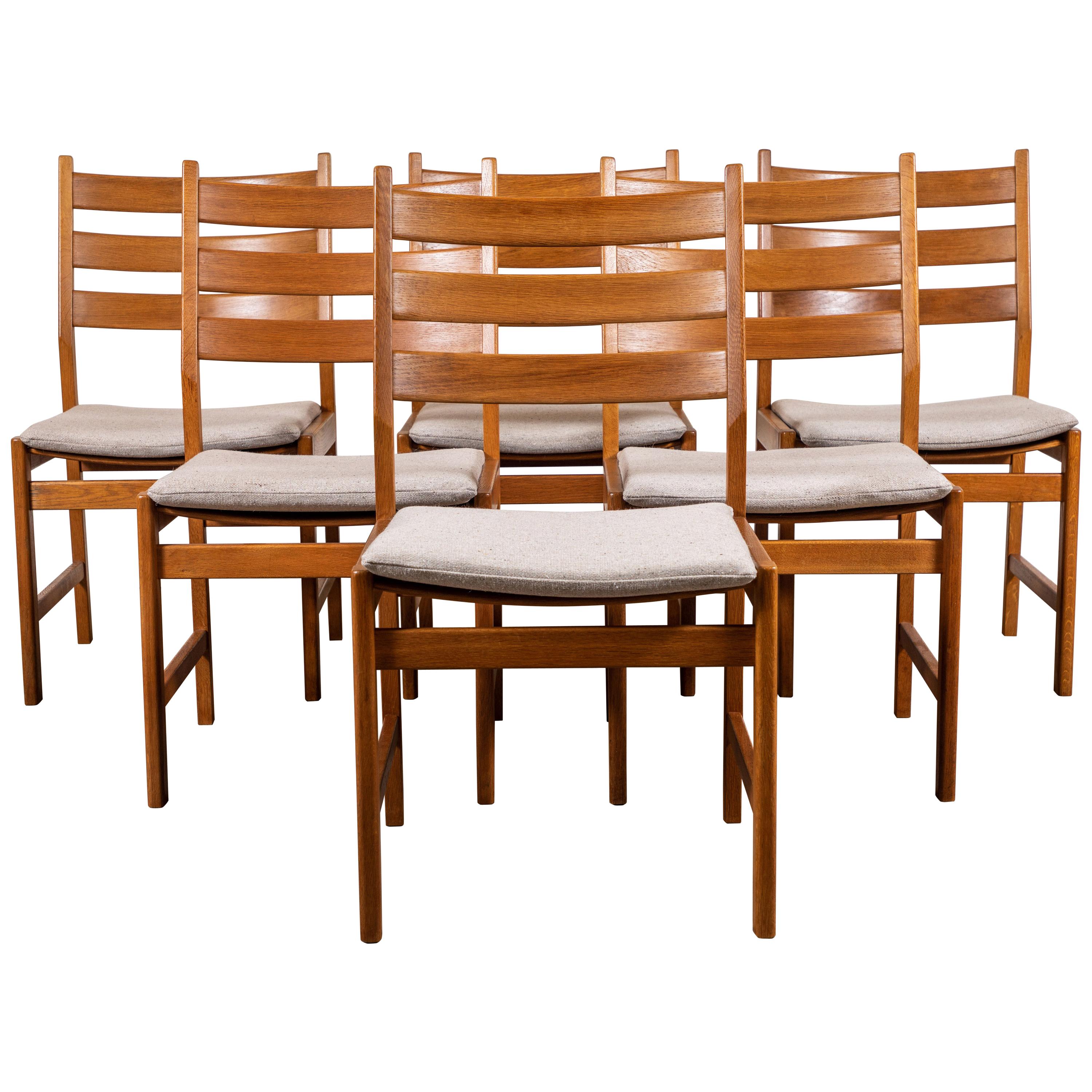 Set of Six Oak Dining Chairs by Kurt Ostevig for KP Mobler