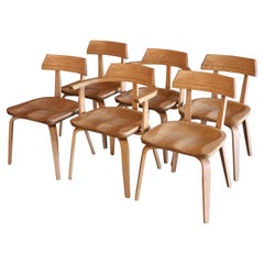 Set of Six Oak Dining Chairs by Walter Gropius for Thonet, Germany, 1960s