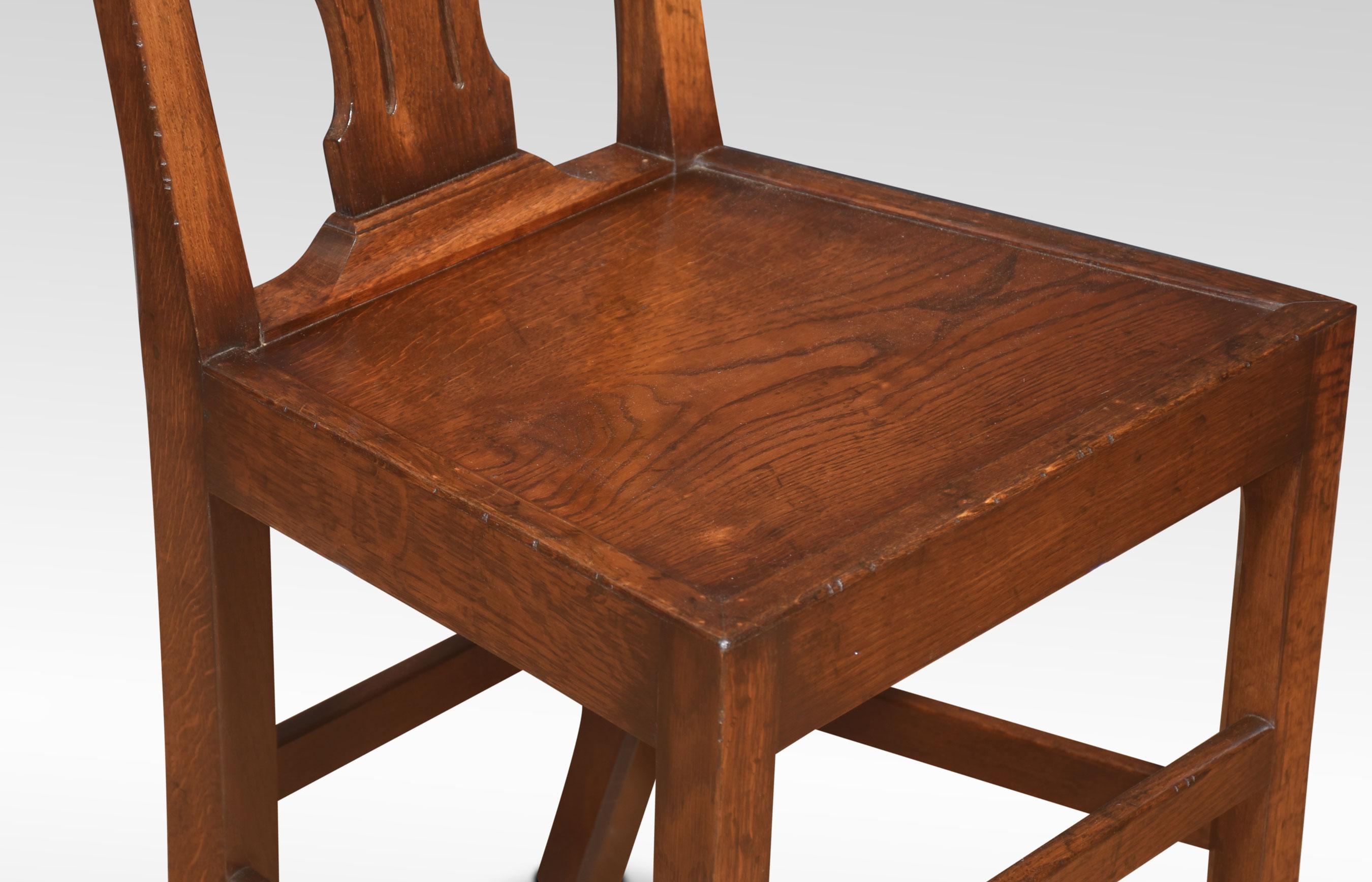 Set of six oak dining chairs In Good Condition For Sale In Cheshire, GB