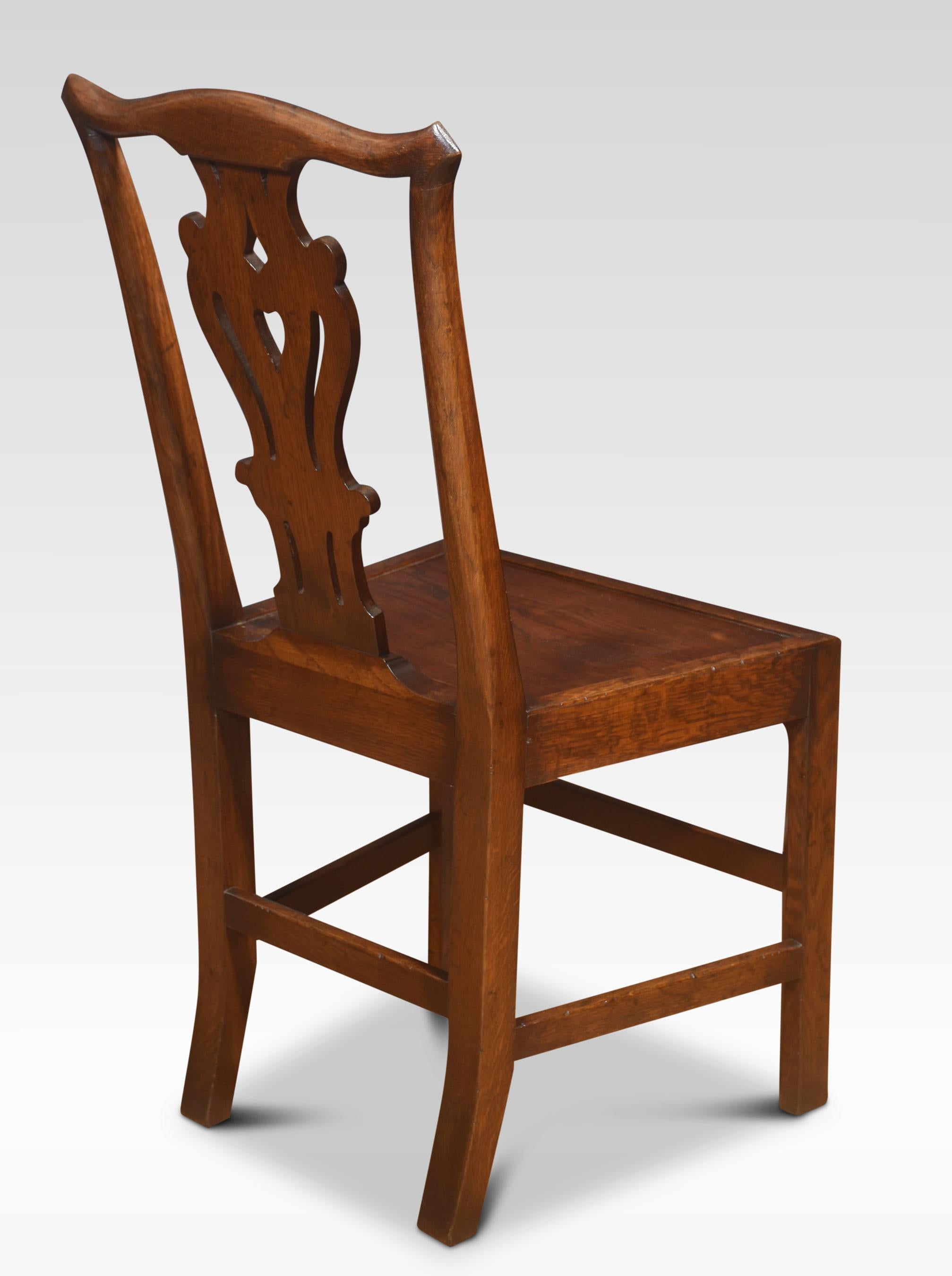 Oak Set of six oak dining chairs For Sale