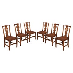 Used Set of six oak dining chairs