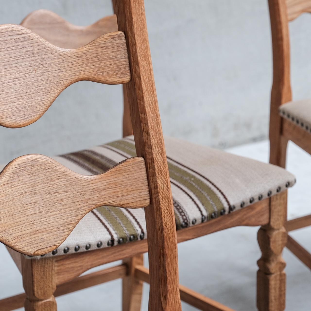 Set of Six Oak Henning Kjaernulf Danish Mid-Century Dining Chairs For Sale 8