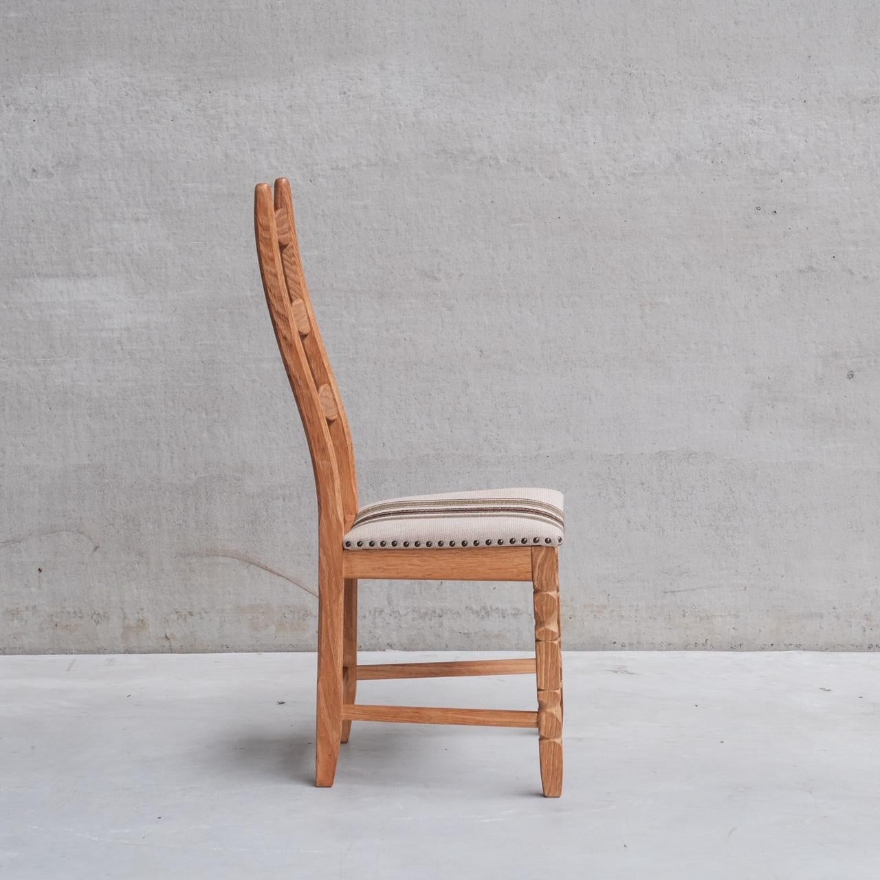 Mid-20th Century Set of Six Oak Henning Kjaernulf Danish Mid-Century Dining Chairs For Sale