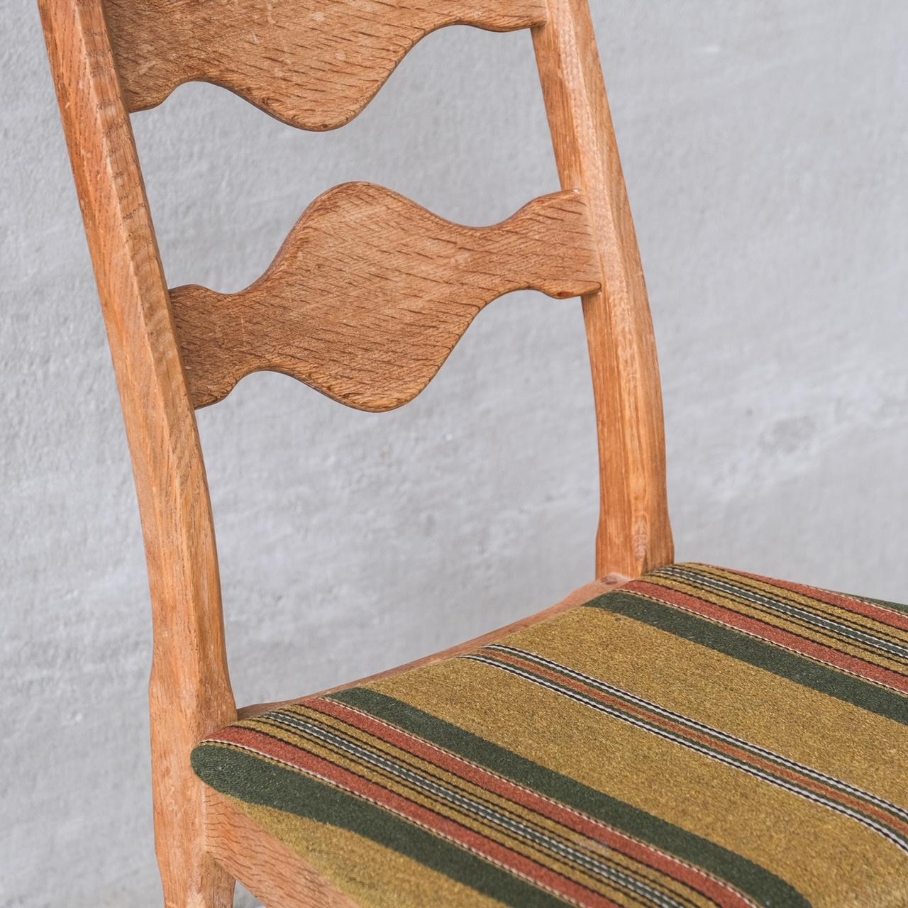 Set of Six Oak Henning Kjaernulf Danish Mid-Century Dining Chairs For Sale 4
