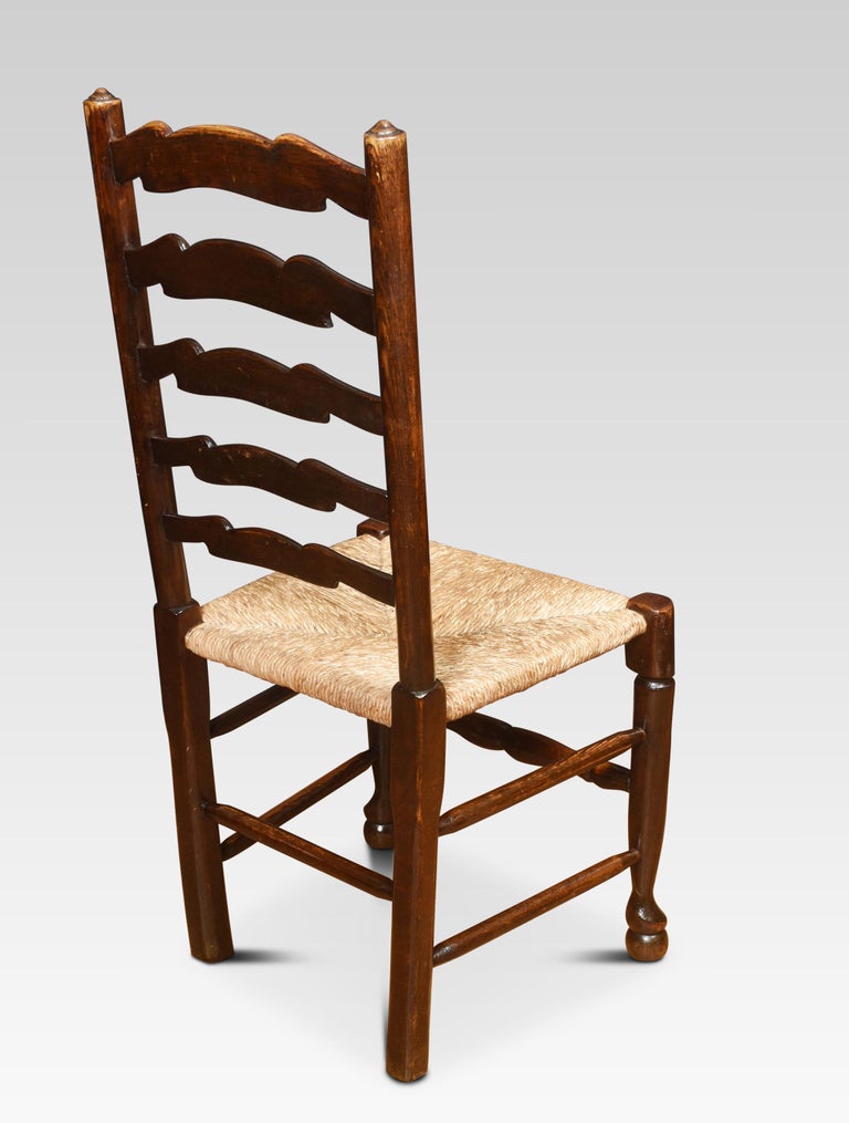 Set of Six Oak Ladder Back Dining Chairs at 1stDibs