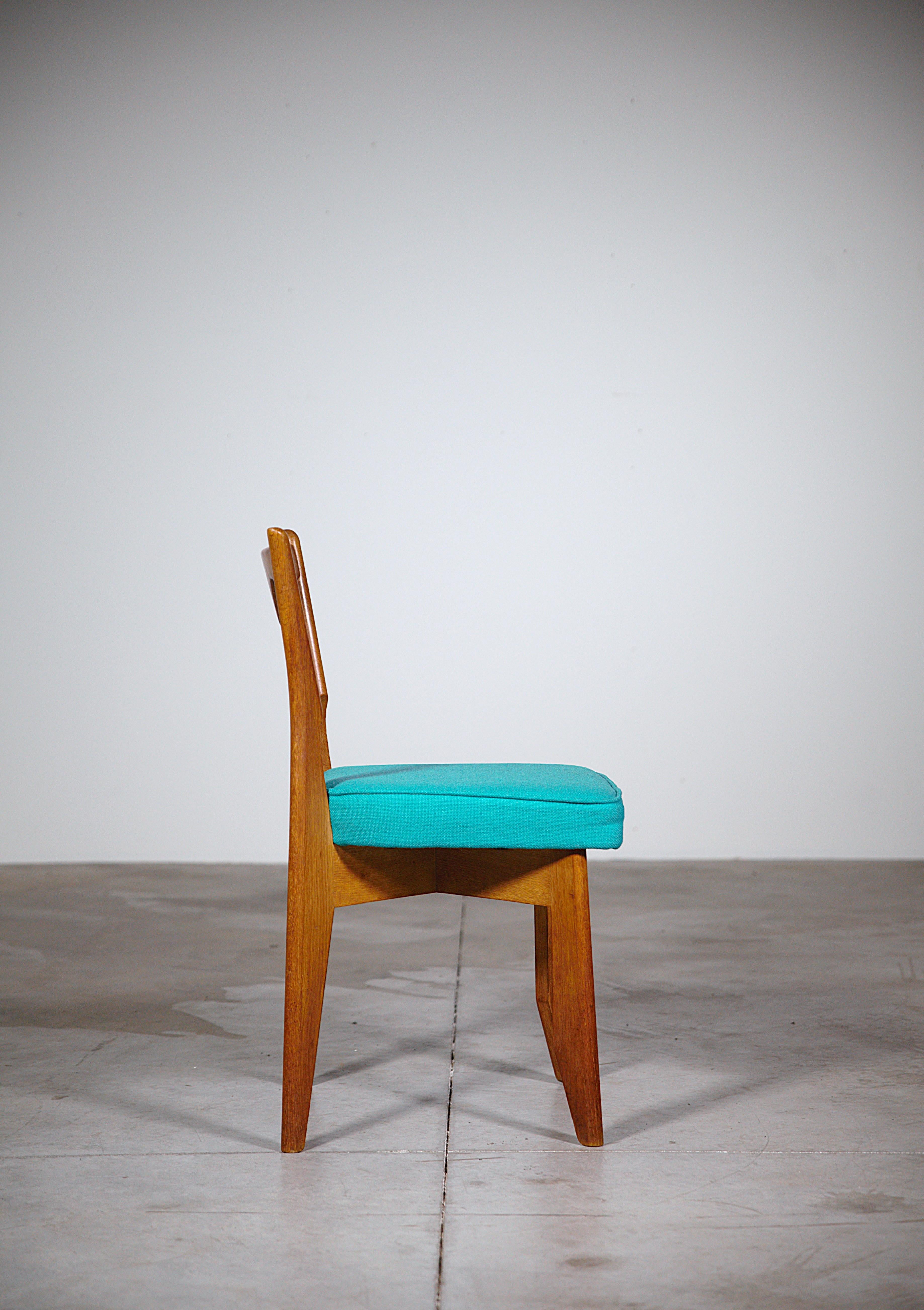 Satz von sechs Eichenstühlen 