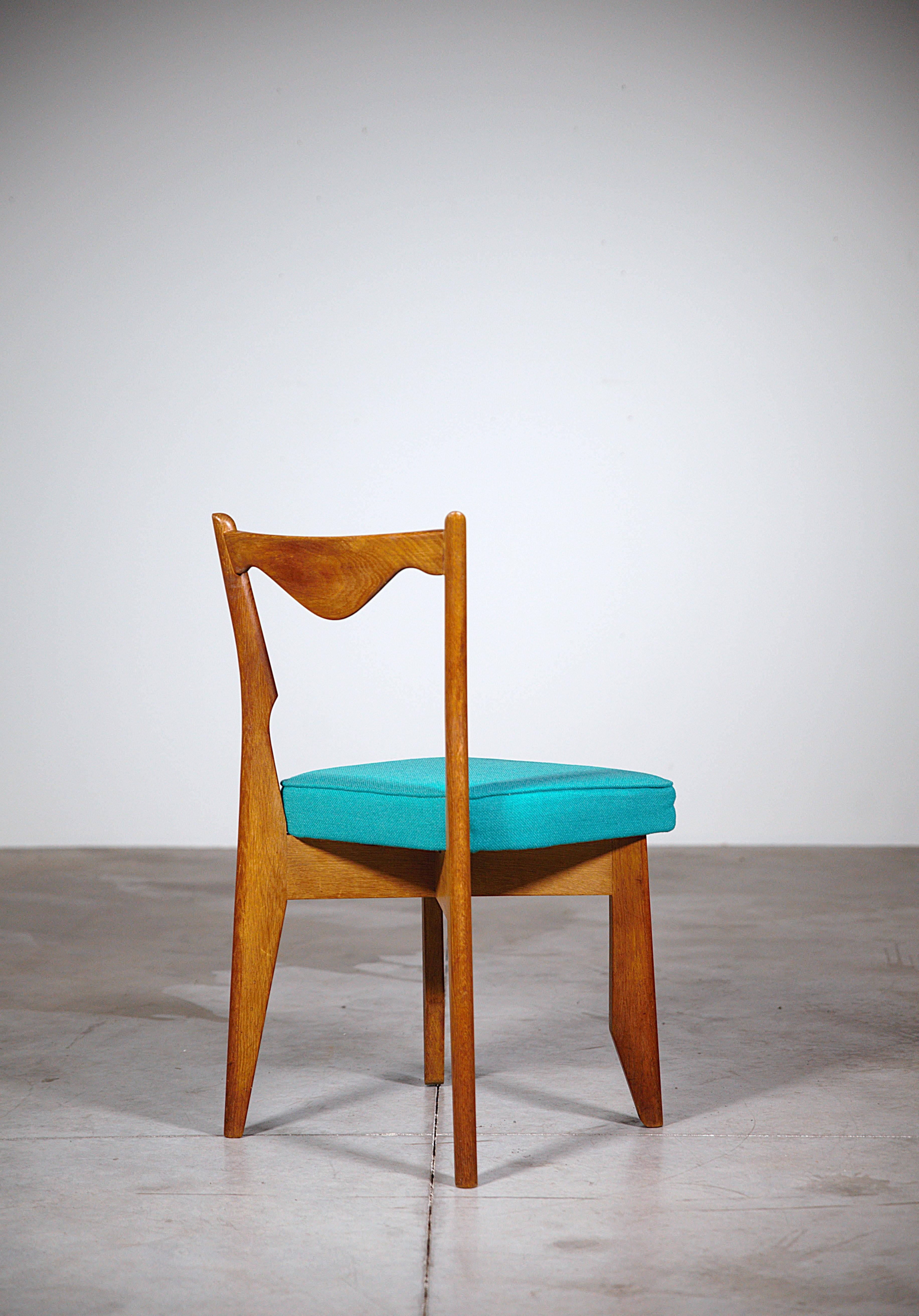 Satz von sechs Eichenstühlen 