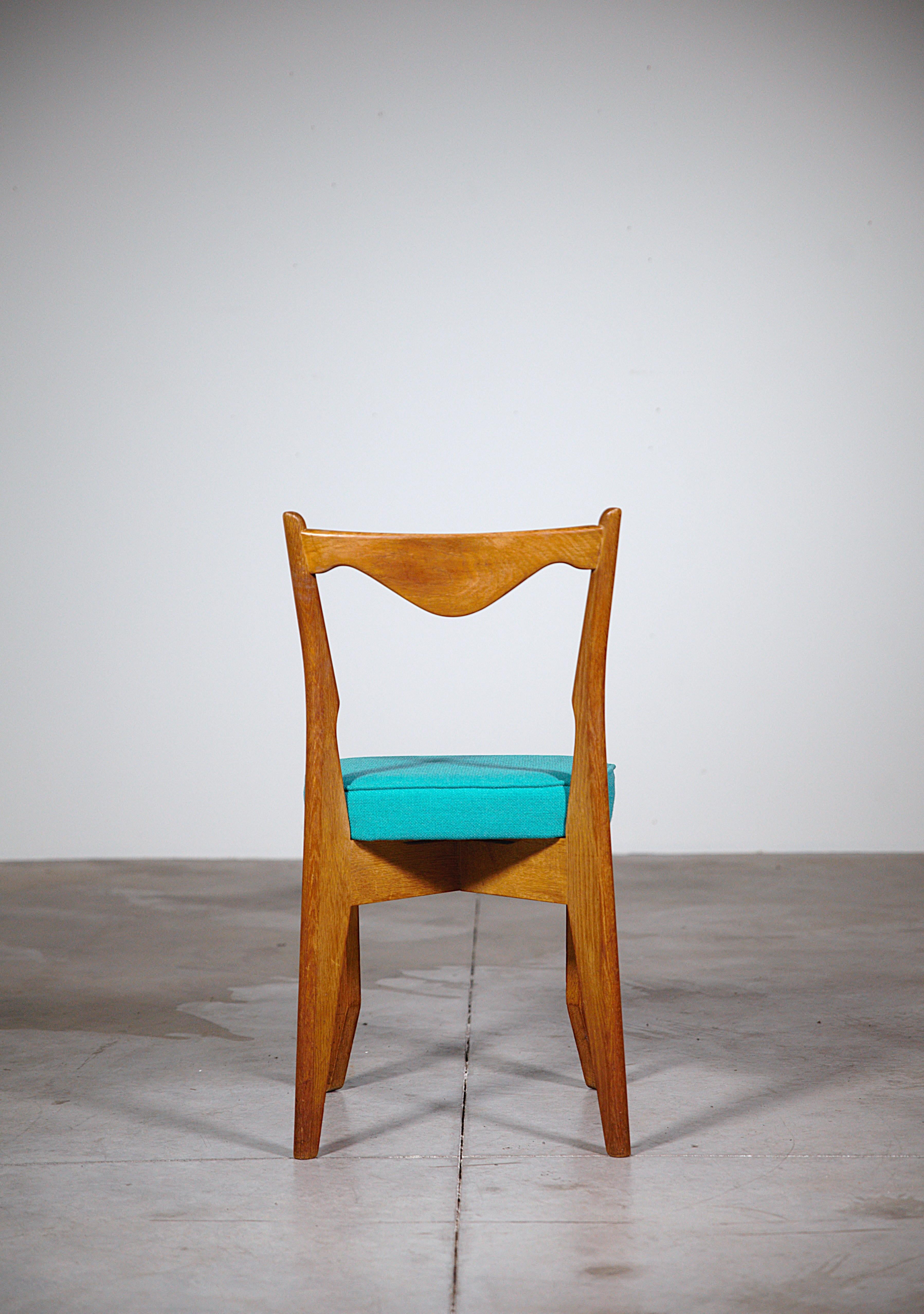 Satz von sechs Eichenstühlen 