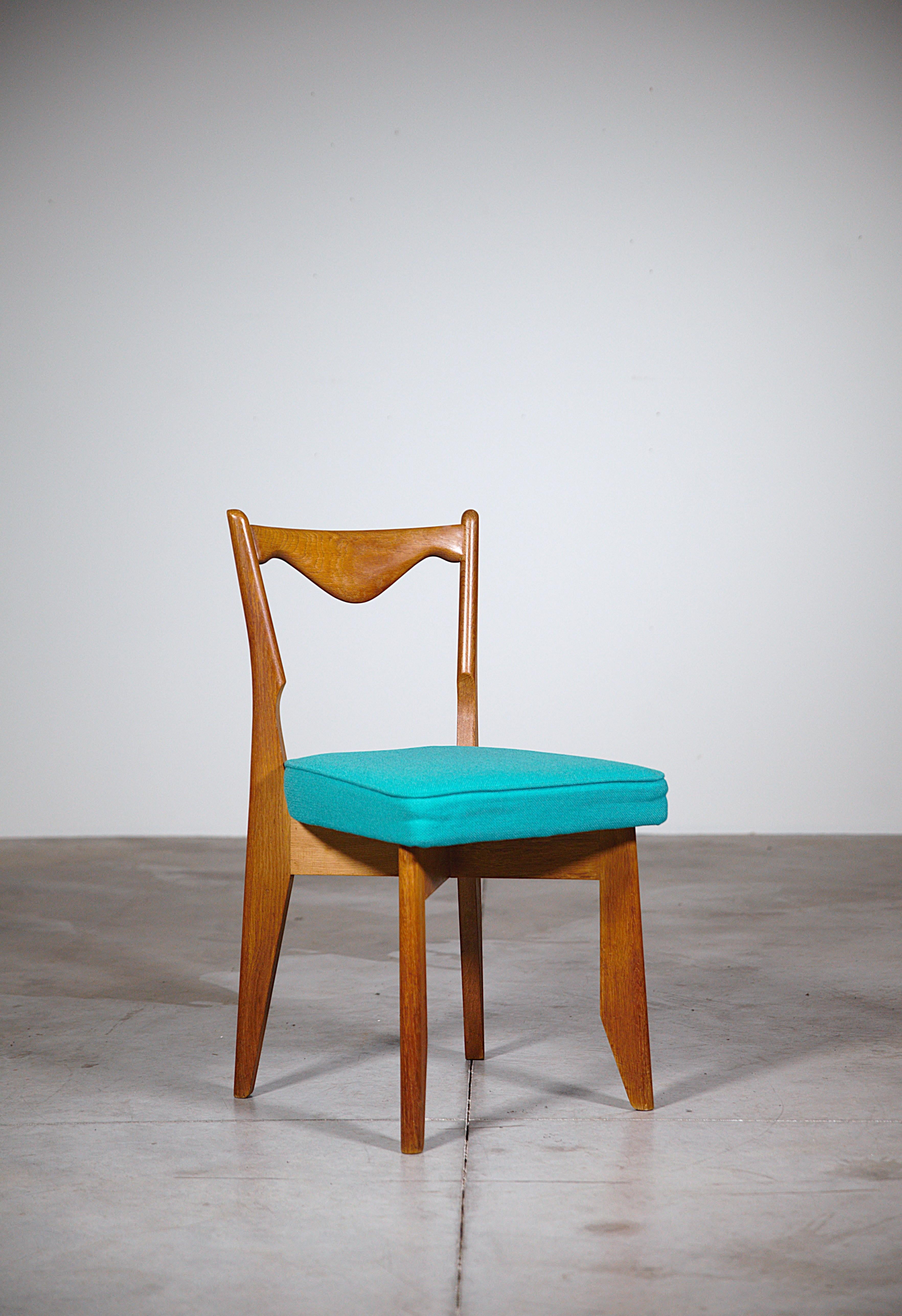 Satz von sechs Eichenstühlen 