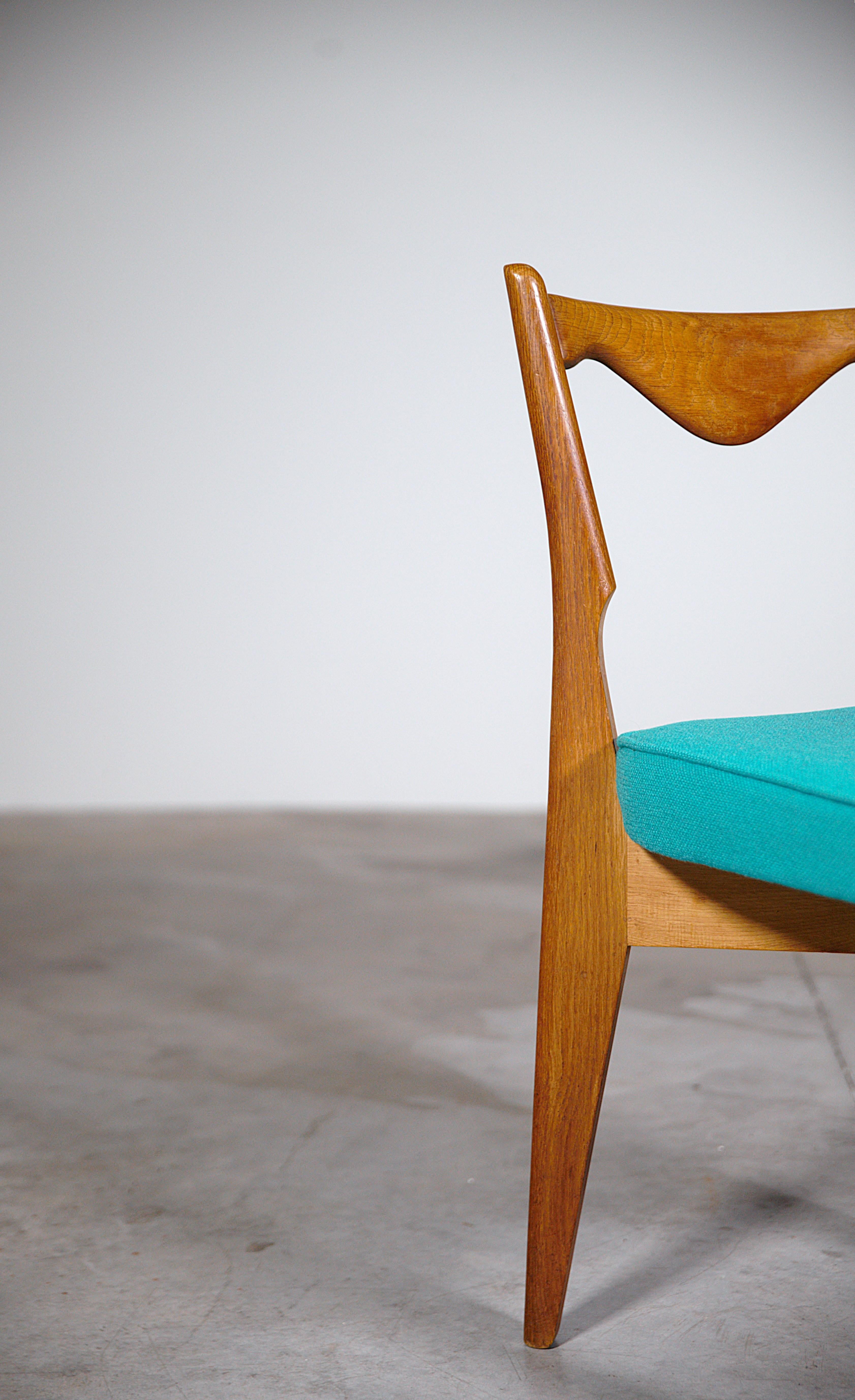 Satz von sechs Eichenstühlen 