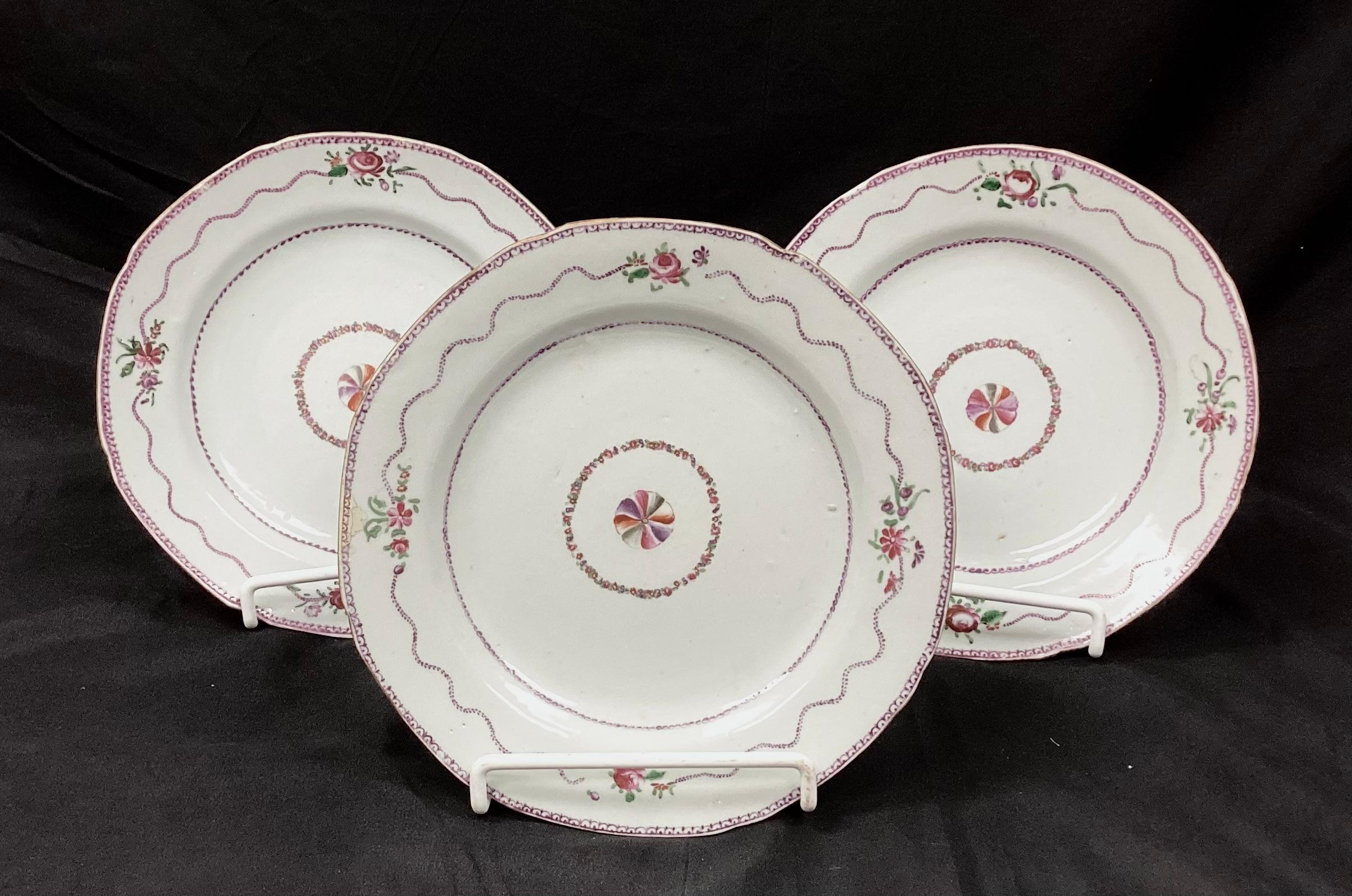18th Century and Earlier Set Of Six Of Chinese Export Plates, 19th Century For Sale