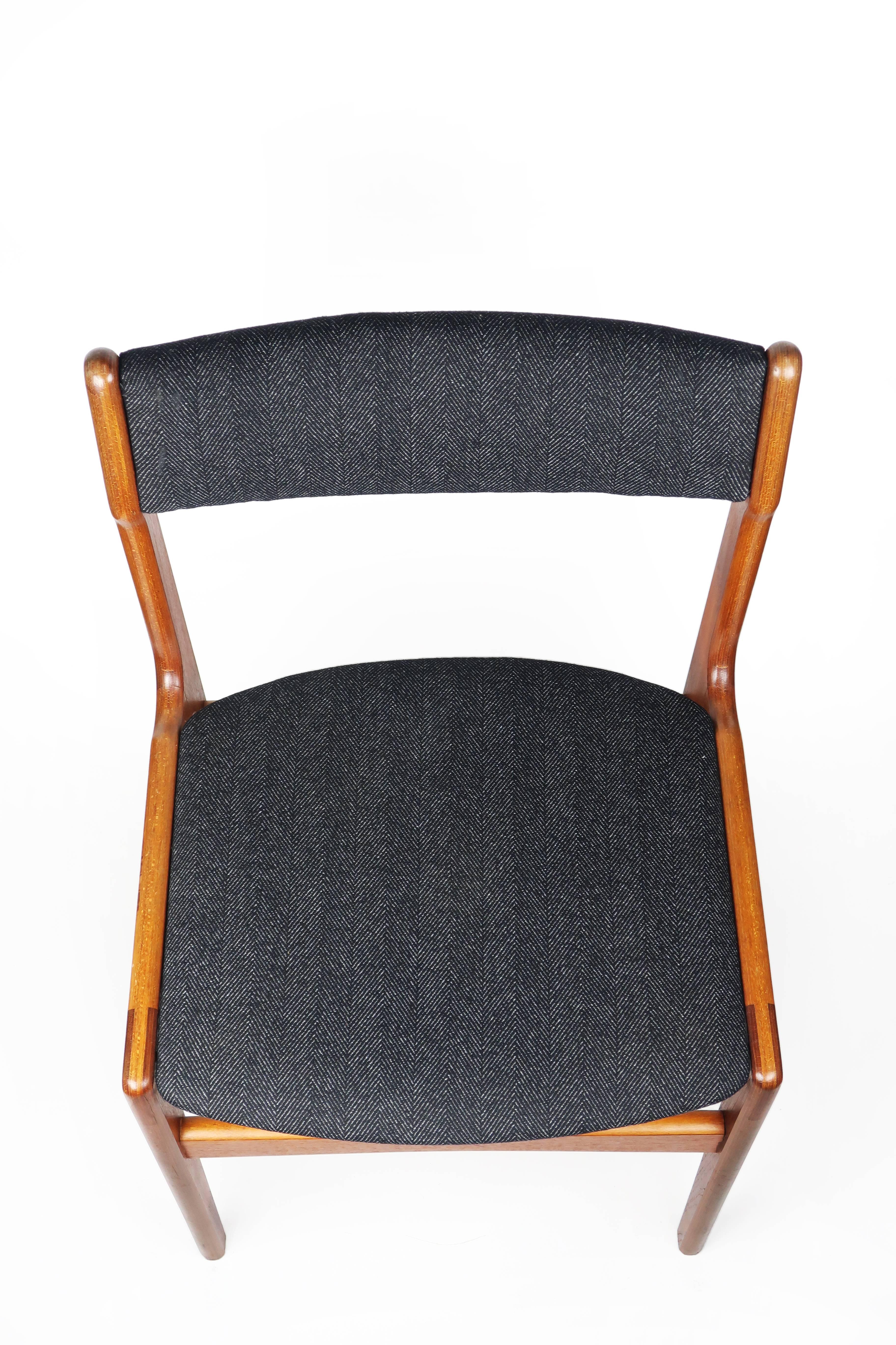 Teak Set of Six of Danish Modern Dining Chairs, Erik Buch for Anderstrup Møbelfabrik