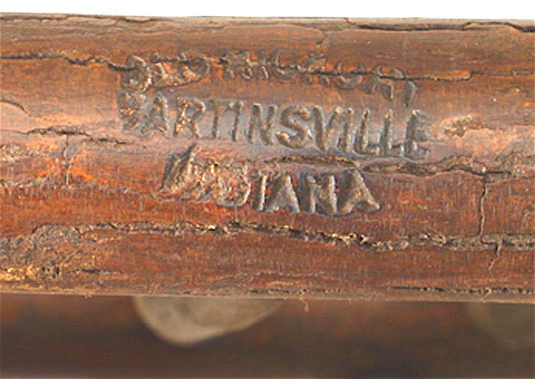 Satz von 6 rustikalen Beistellstühlen aus altem Hickory-Rattan (Holz) im Angebot