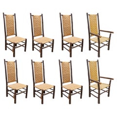 Set of Six Old Hickory Dining Chairs