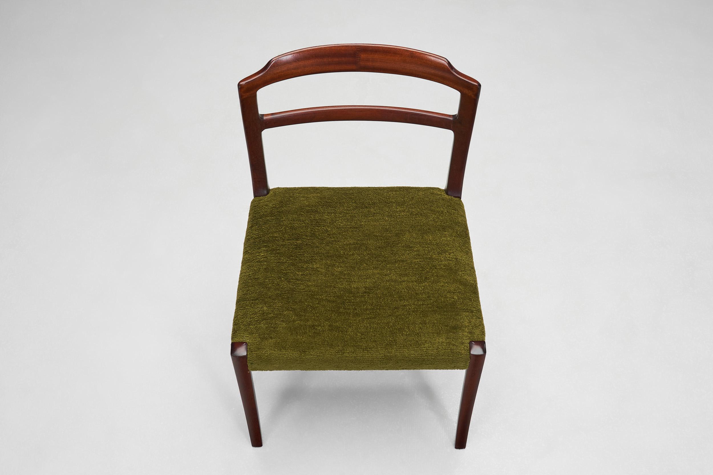 Tessuto Set di sei sedie da pranzo di Ole Wanscher per CADO, Danimarca anni '60 in vendita