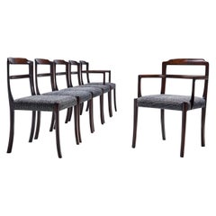 Ensemble de six chaises de salle à manger Ole Wanscher pour CADO, Danemark, années 1960