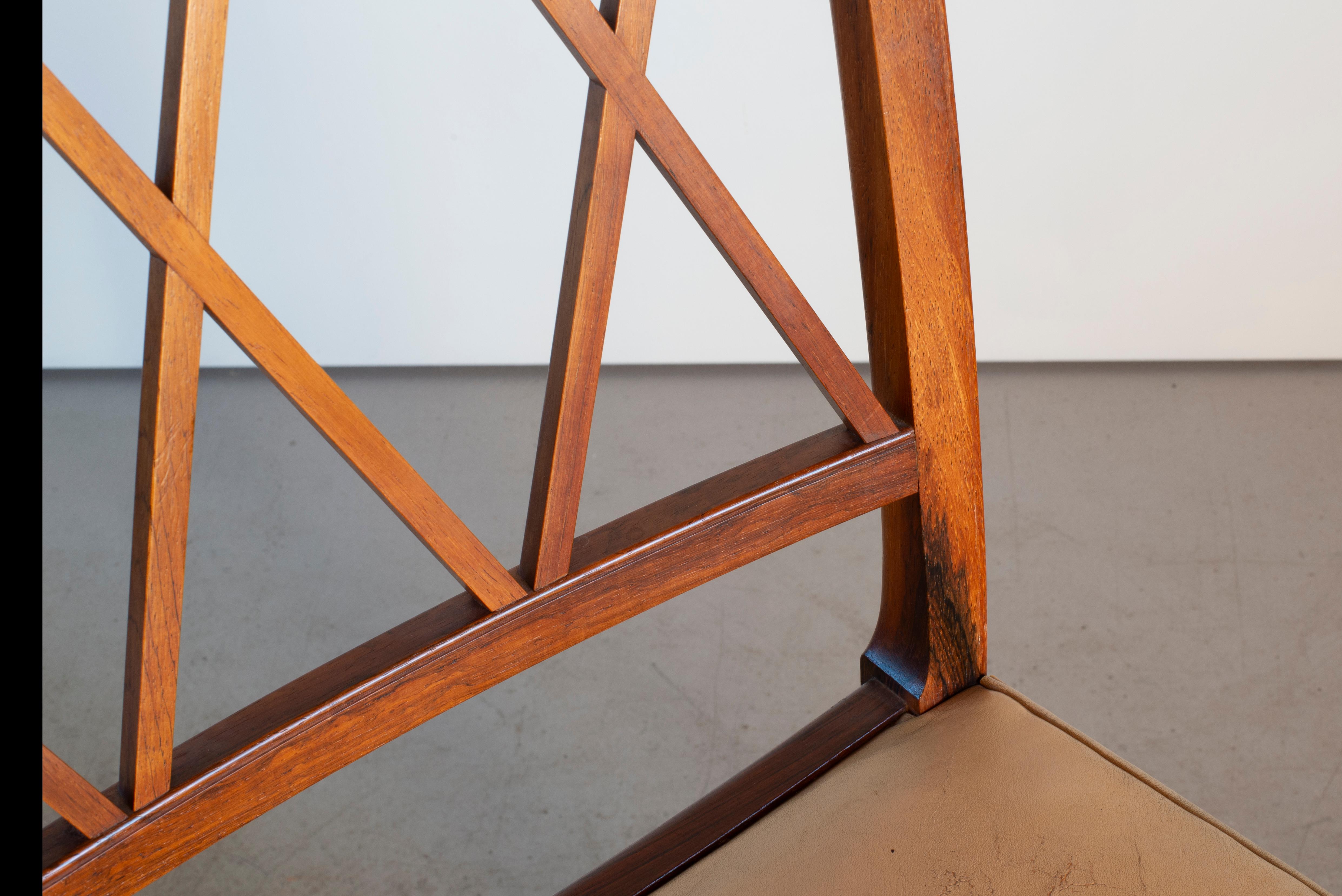 XX secolo Set di sei sedie da pranzo di Ole Wanscher in vendita