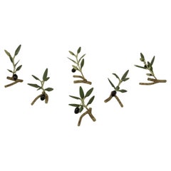Set of Six, Olive Branch Place-card Holders