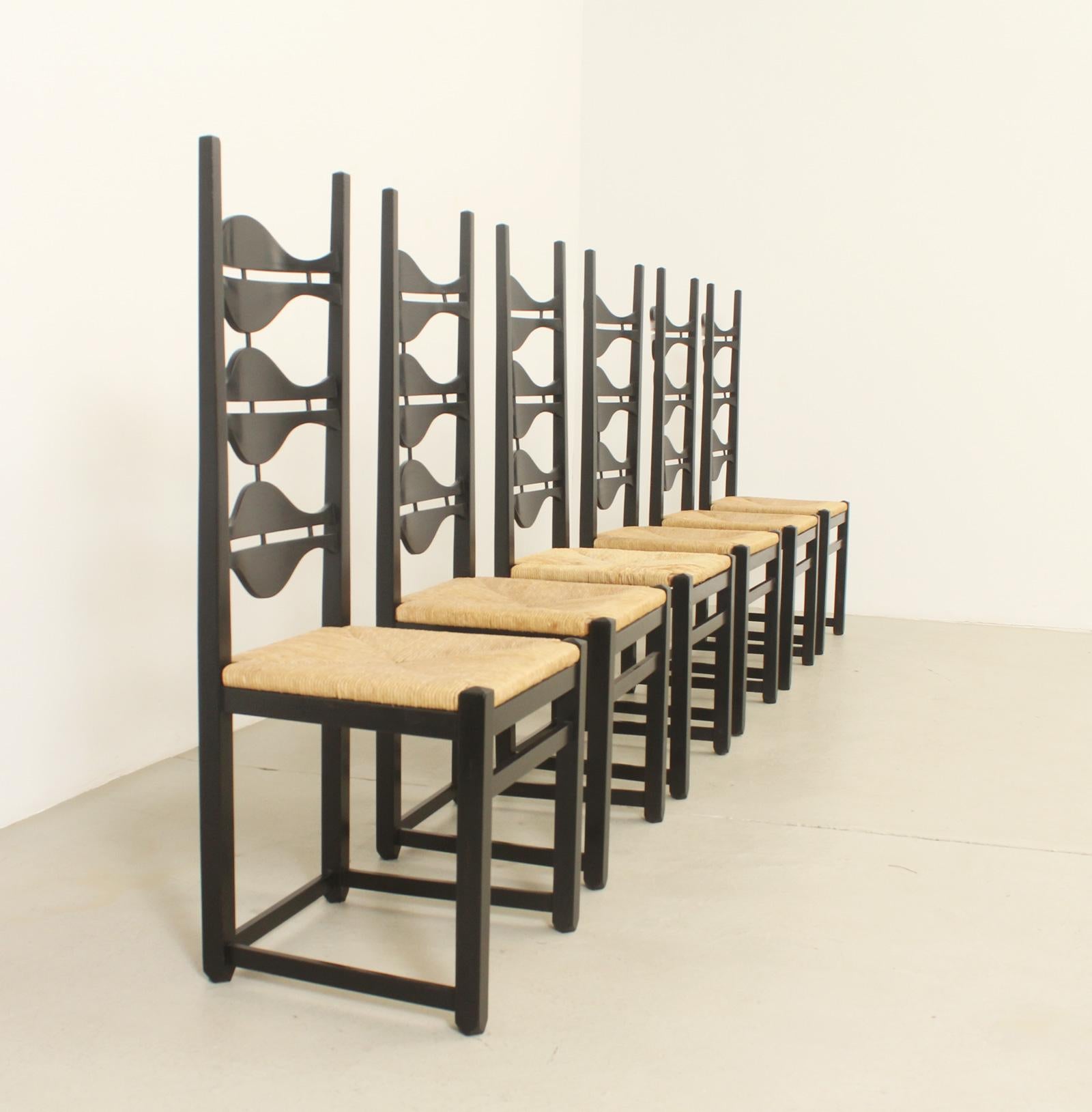 Set of Six Olot Dining Chairs by Jordi Vilanova, Spain, 1962 5