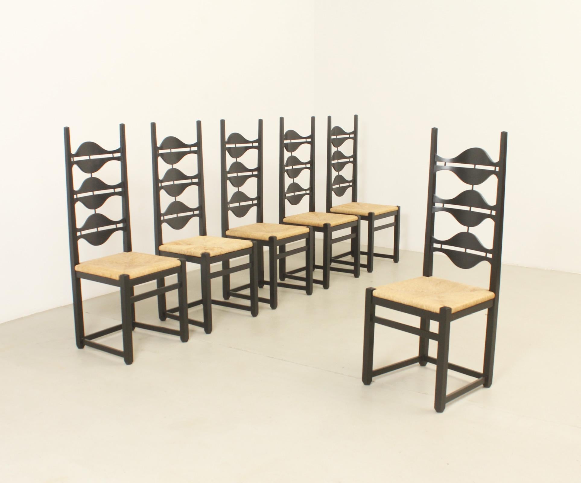 Set of Six Olot Dining Chairs by Jordi Vilanova, Spain, 1962 6