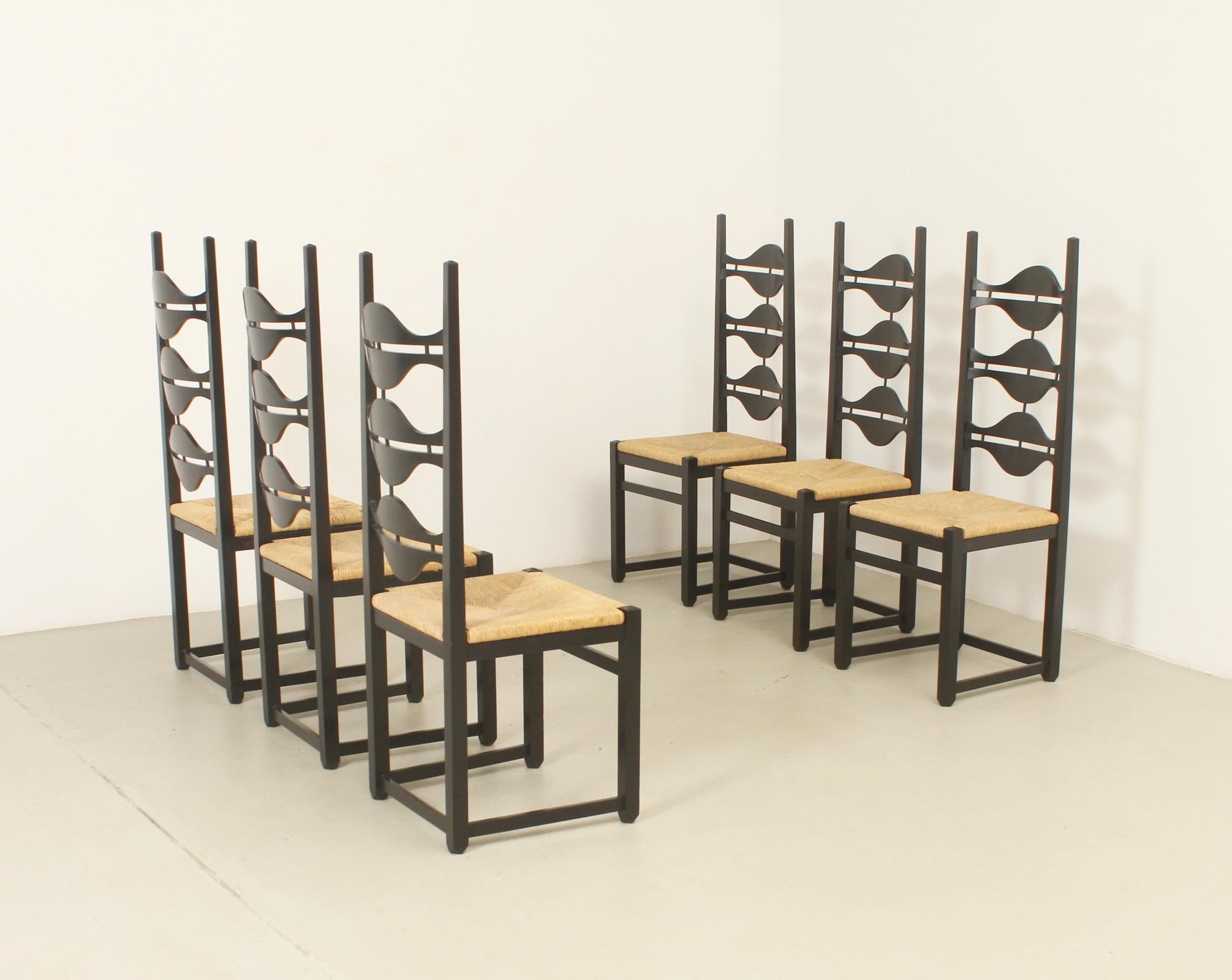 Set of Six Olot Dining Chairs by Jordi Vilanova, Spain, 1962 10