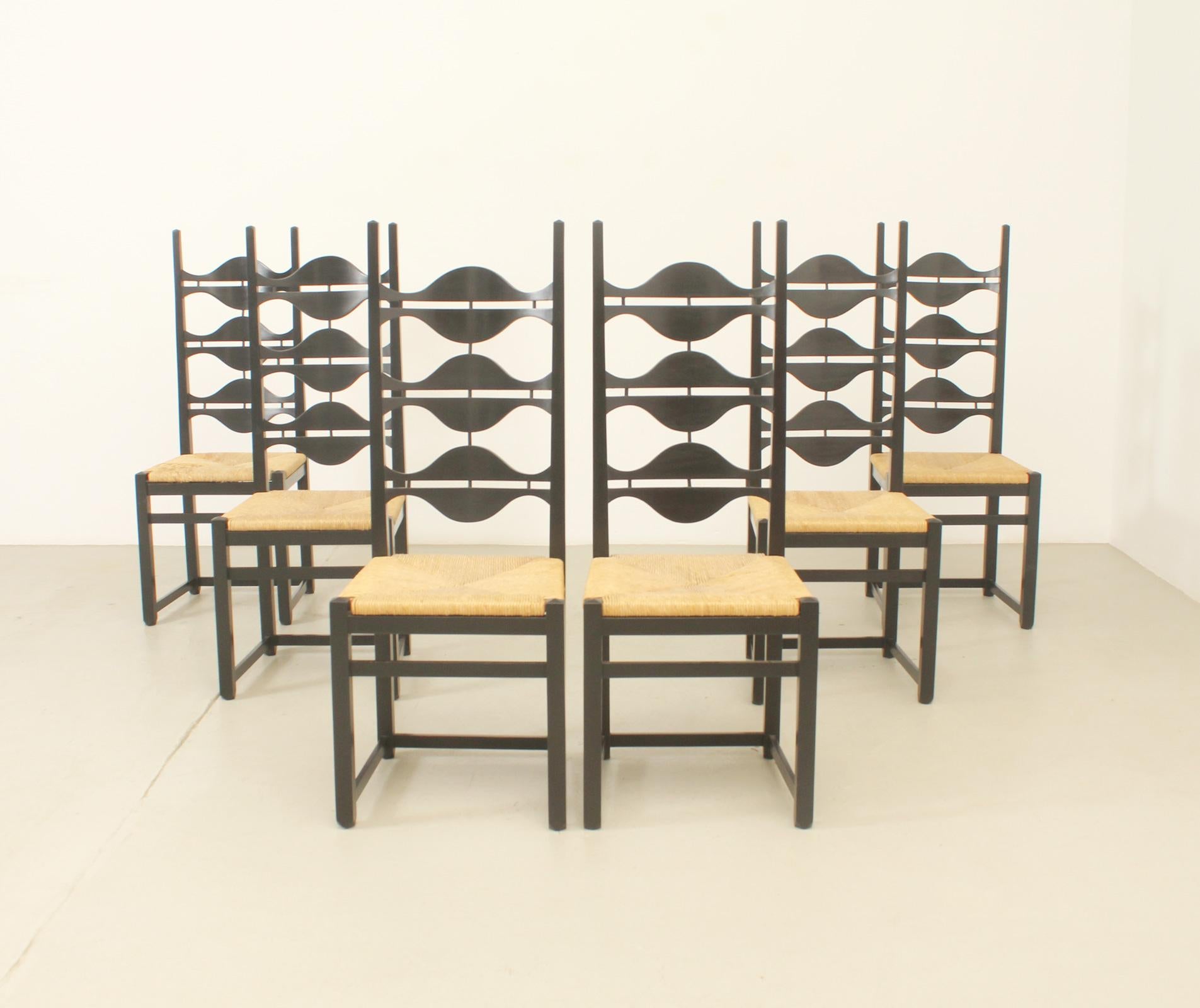 Set of Six Olot Dining Chairs by Jordi Vilanova, Spain, 1962 1
