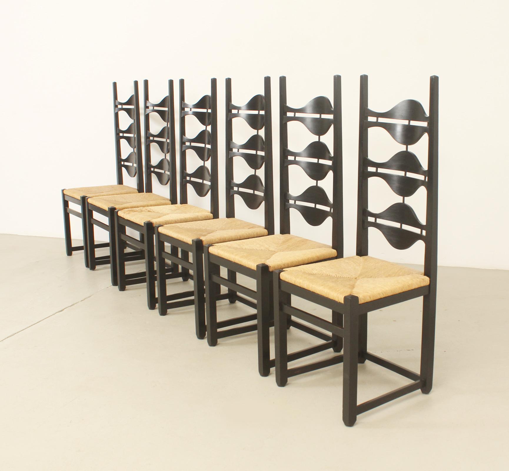 Set of Six Olot Dining Chairs by Jordi Vilanova, Spain, 1962 2