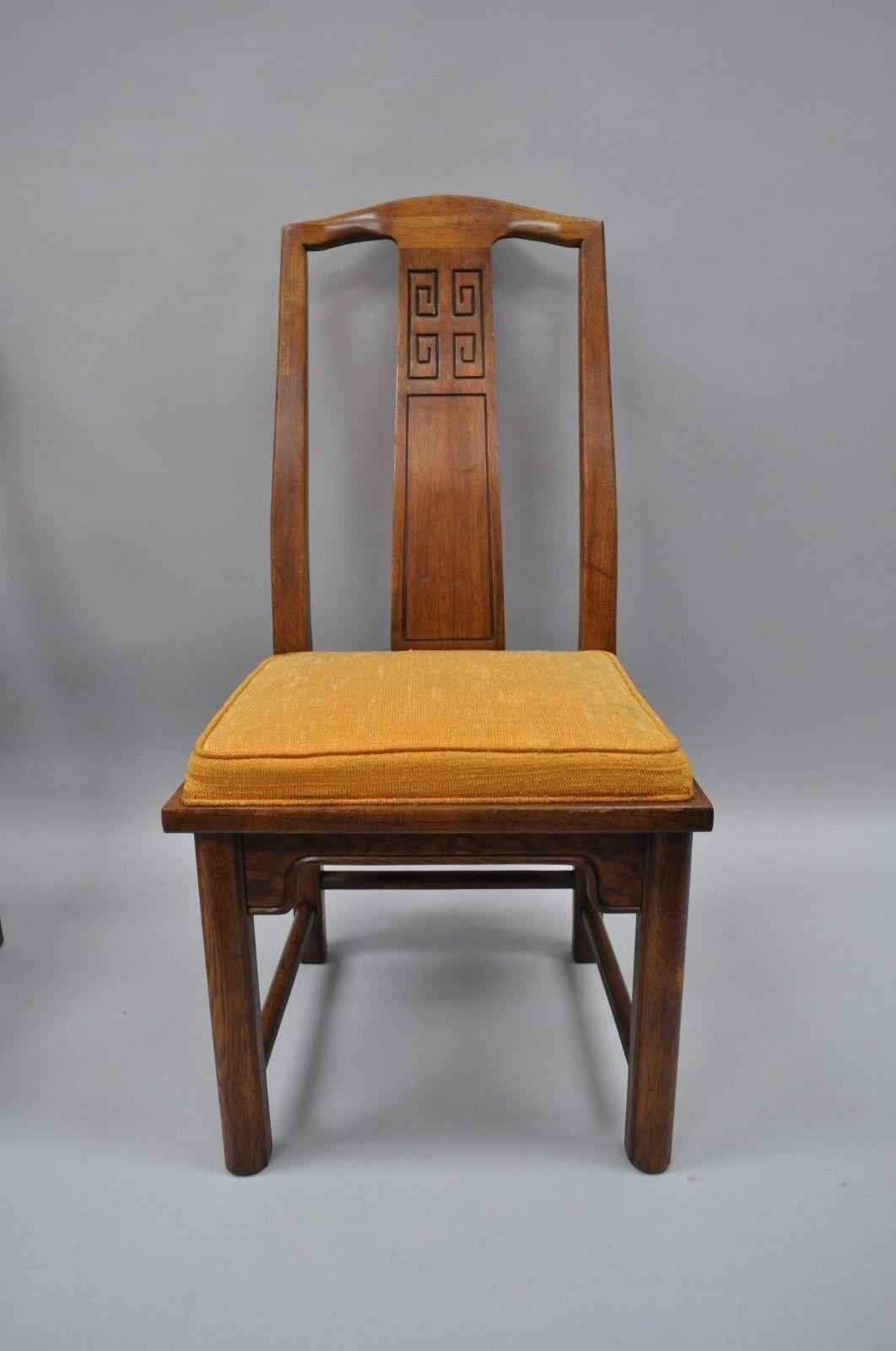 American Set of Six Oriental James Mont Style Dining Chairs by Century Mid-Century Modern