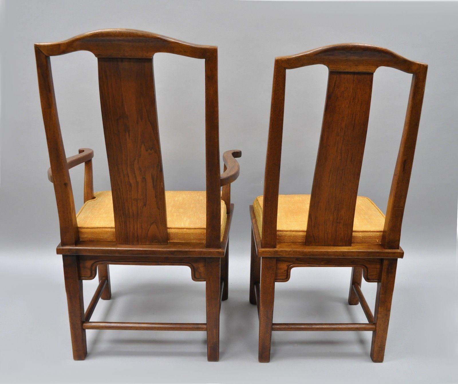 Mid-20th Century Set of Six Oriental James Mont Style Dining Chairs by Century Mid-Century Modern