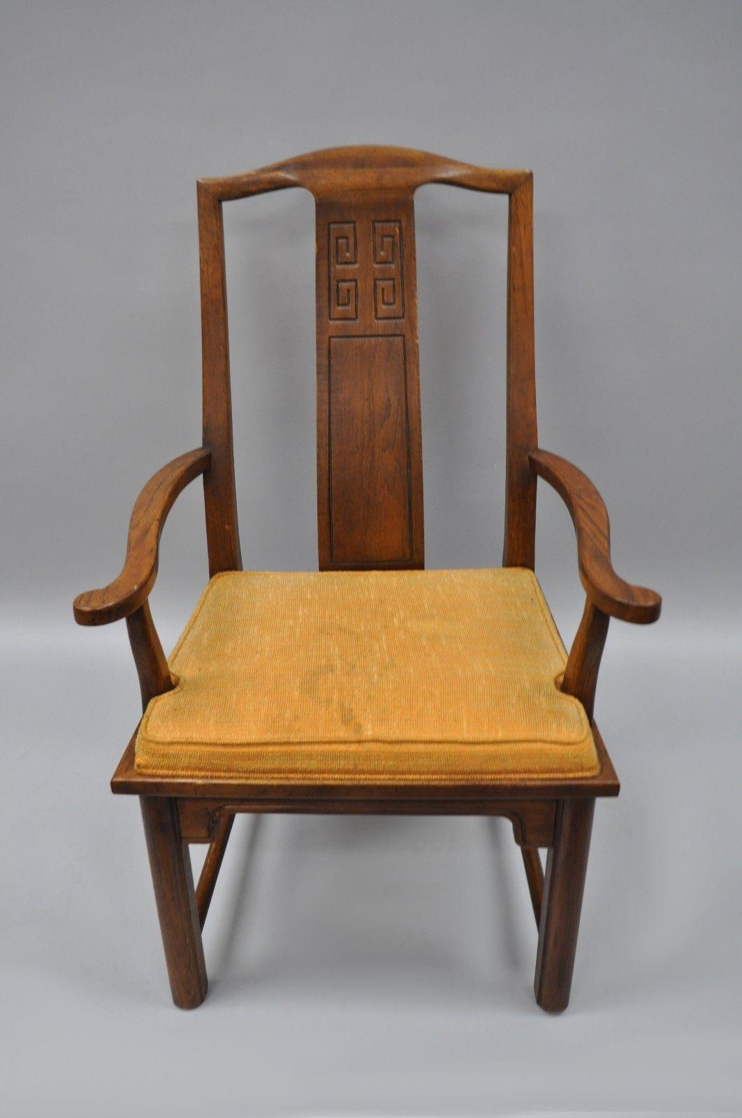 Set of Six Oriental James Mont Style Dining Chairs by Century Mid-Century Modern 1