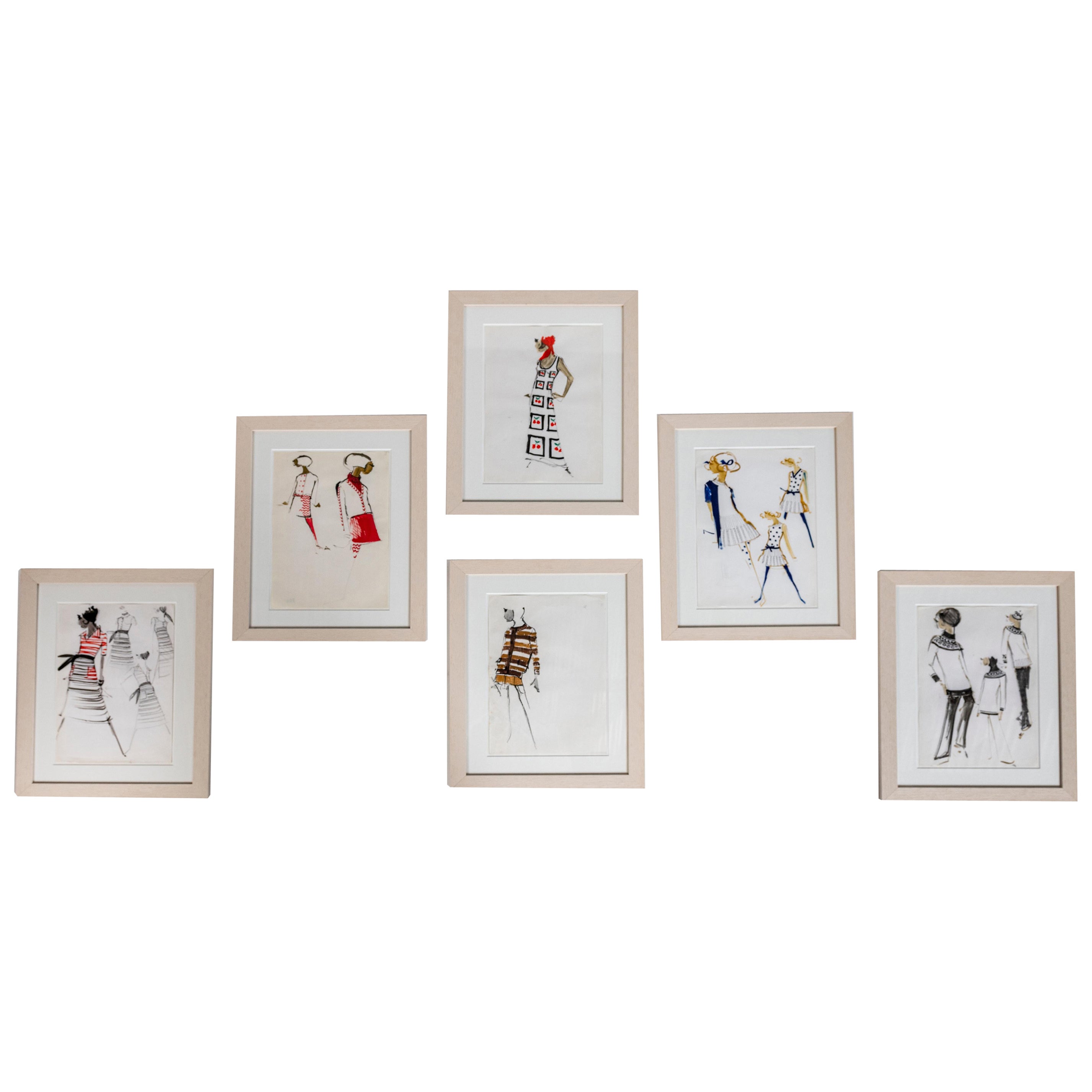 Set von sechs Original-Schalen in Maison Balmain-Grün aus der Kollektion 1970-1980