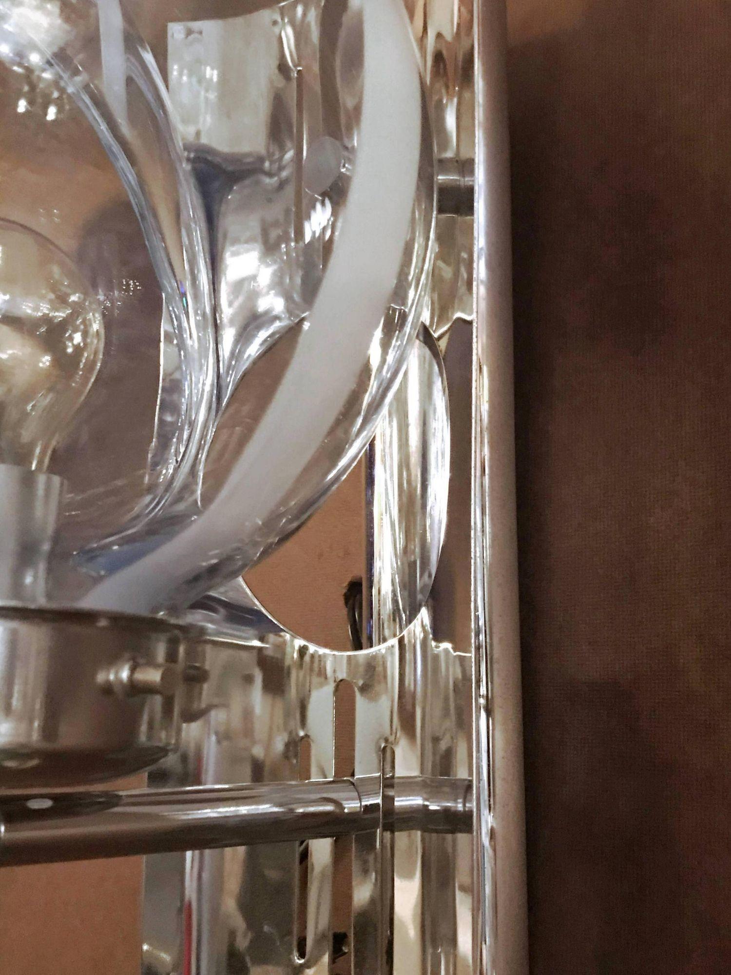 Set di sei originali lampade con vetro di Murano blu Membrana di Toni Zuccheri In condizioni buone in vendita a Los Angeles, CA