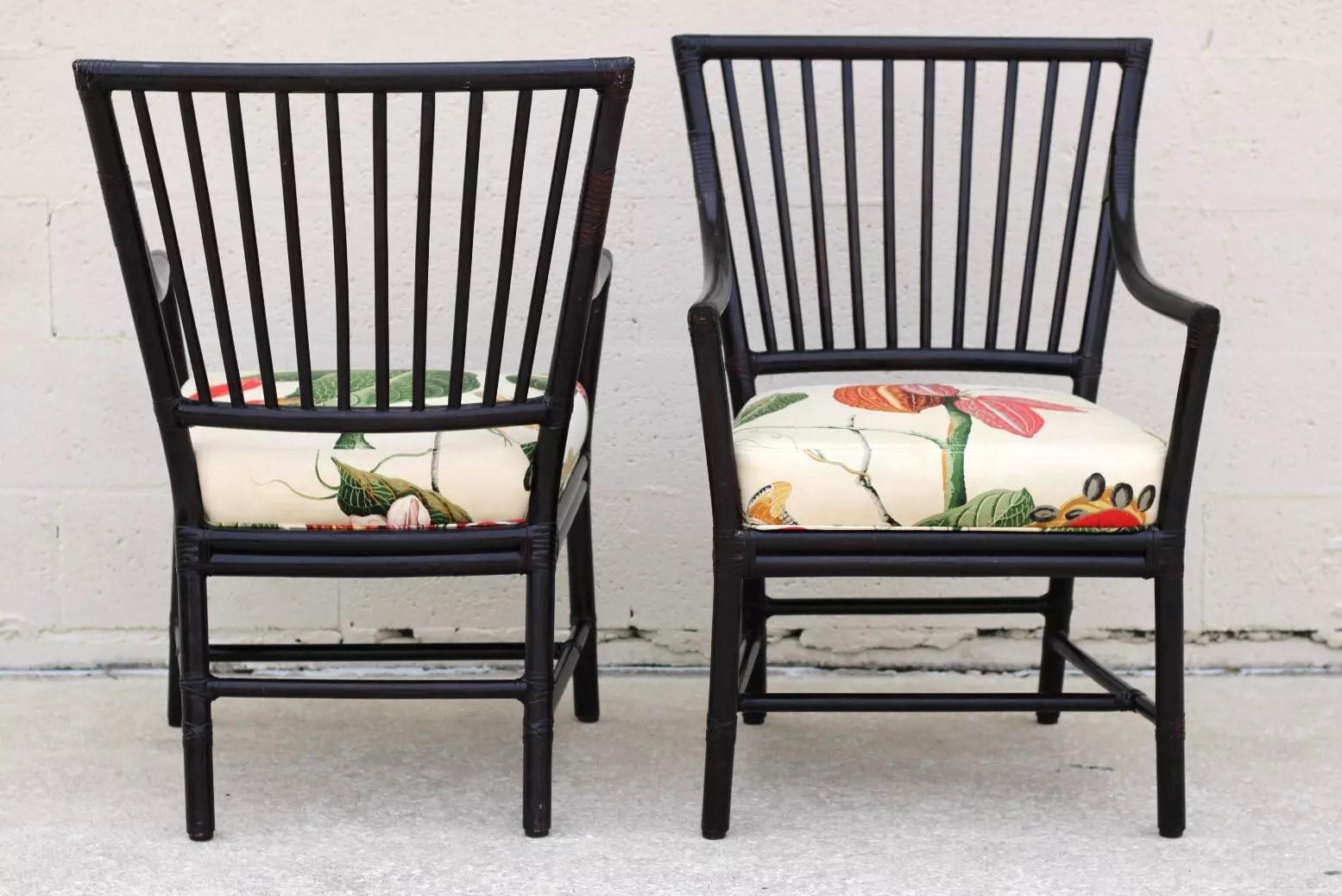 Ensemble de six chaises de salle à manger Orlando Diaz-Azcuy pour McGuire Prescott en vente 2